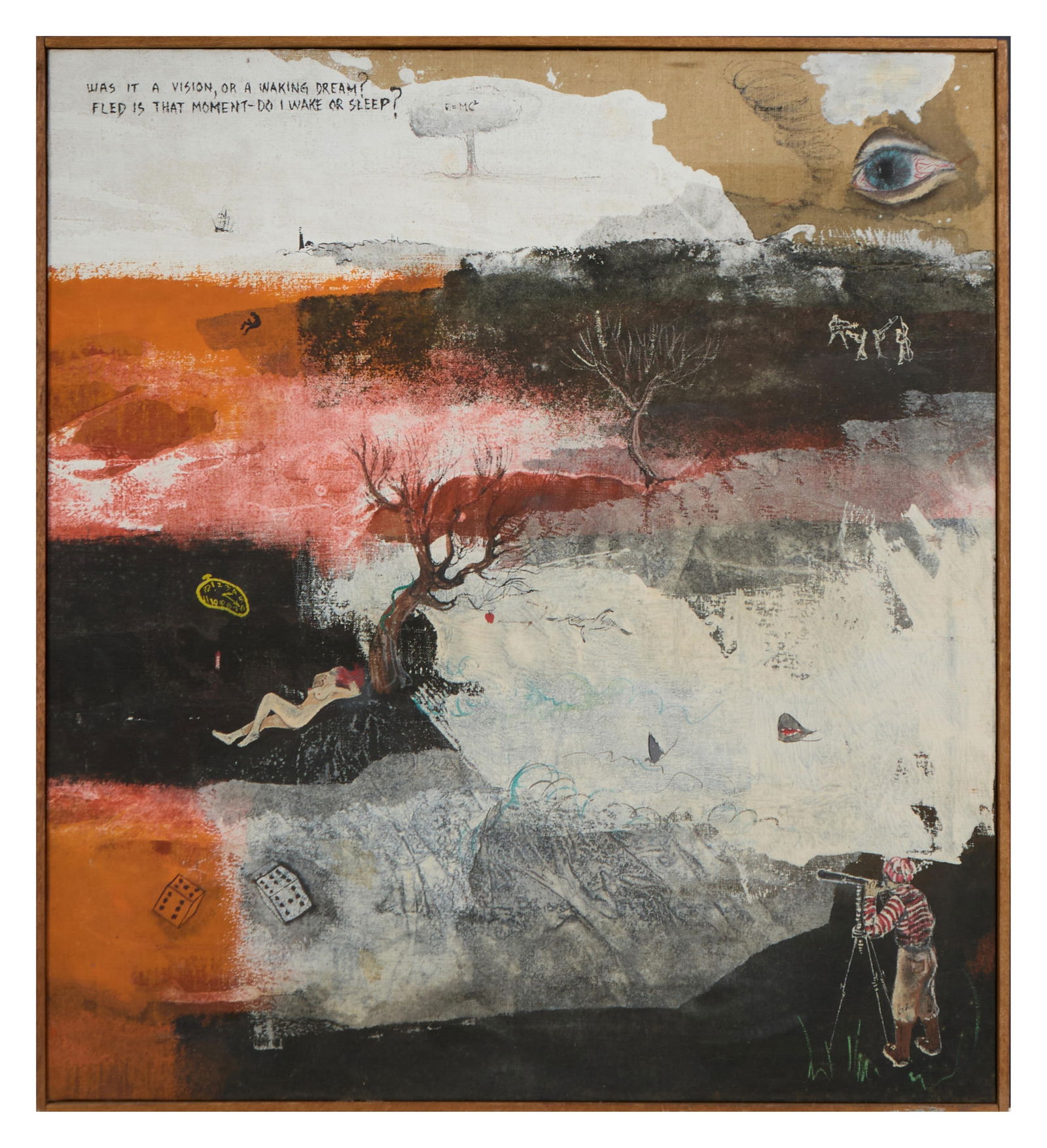 American School (20th Century), "Surrealist Ode to Nightingale," Sight- H.- 26 1/2 in., W.- 24 1/2 (1 of 3)