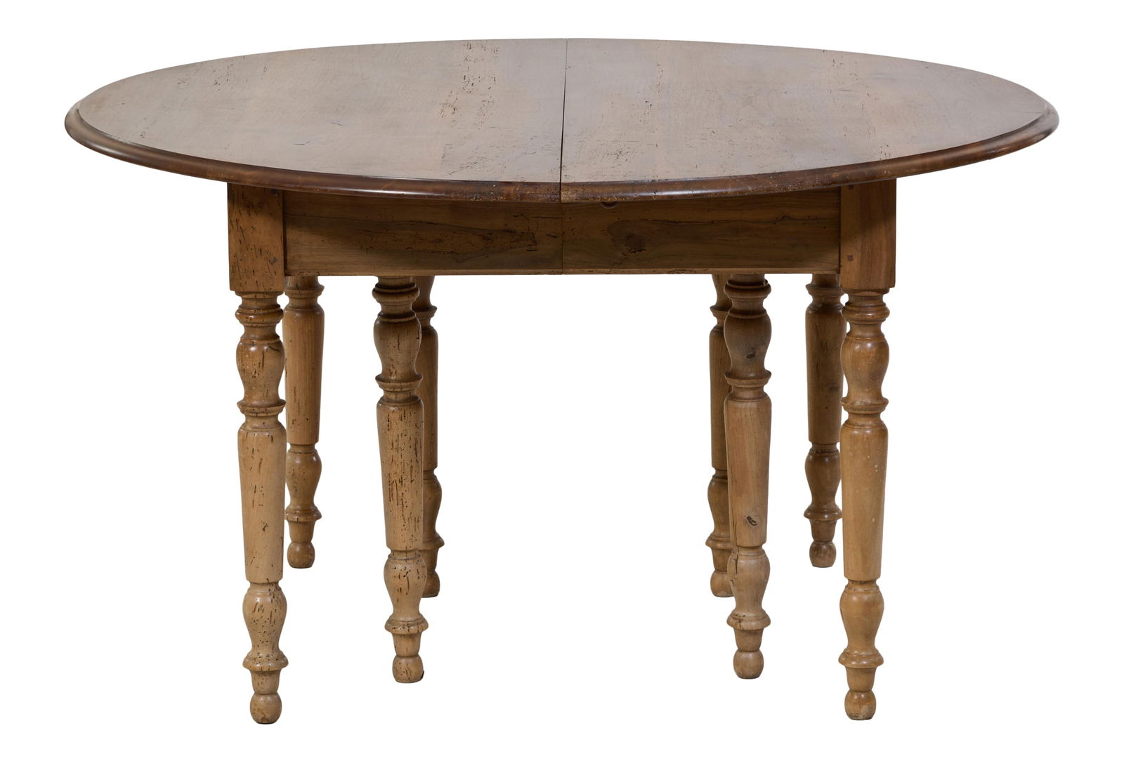 French Louis Philippe Walnut Breakfast Table, mid 19th c., H.- 30 in., W.- 52 in., D.- 53 in. (1 of 2)