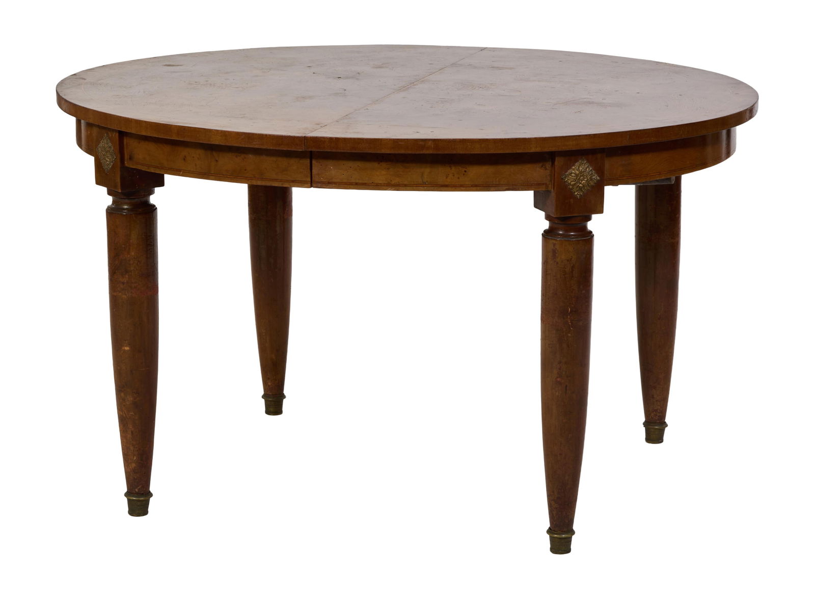 French Louis XVI Style Walnut Breakfast Table, late 20th c., H.- 29 in., W.- 44 1/2 in., D.- 50 1/2 (1 of 1)