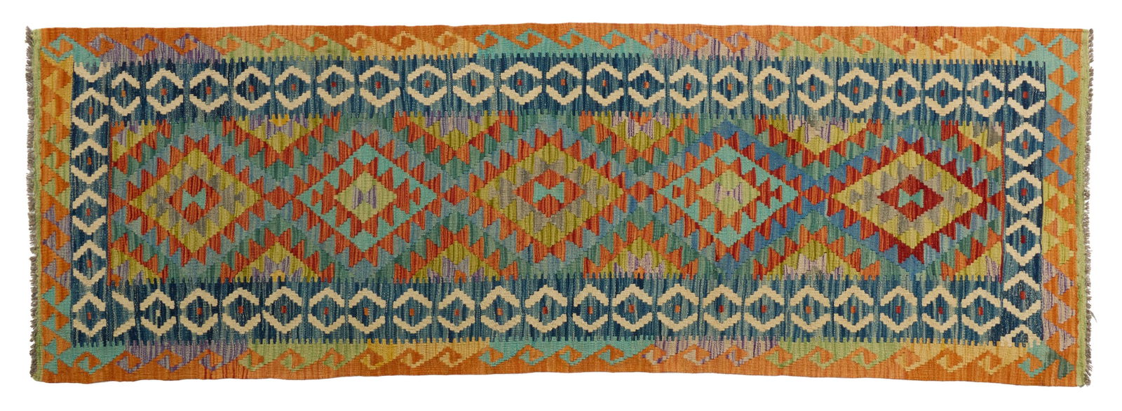 Turkish Kilim Runner, 3' x 8' 8. (1 of 2)