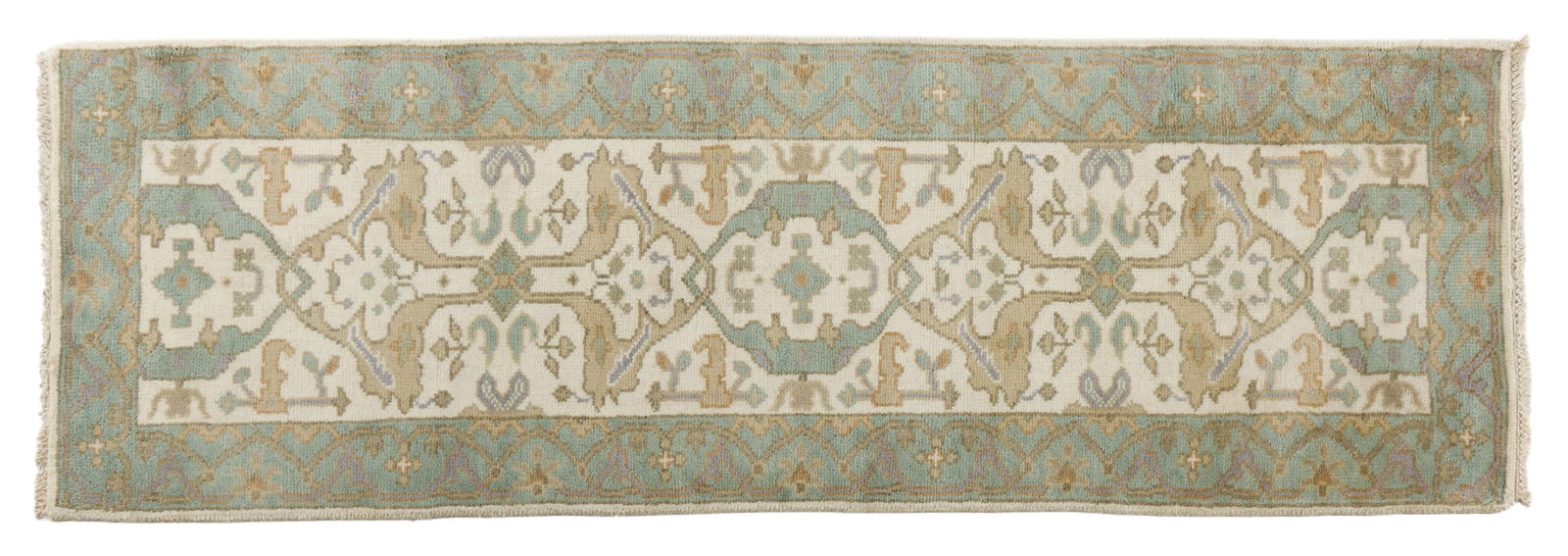 Turkish Angora Oushak Runner, 2' 7 x 7' 10. (1 of 2)