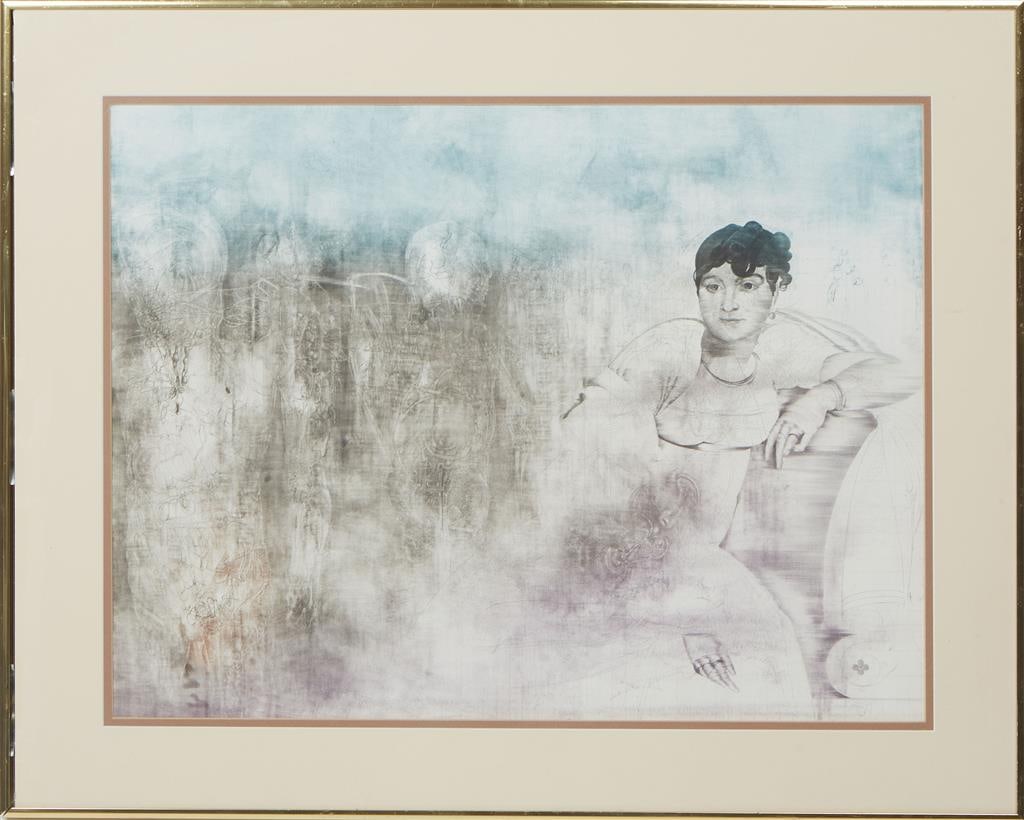 Jiri Anderle (Czechoslovakian, 1936-), "Madame Riviere Entre Nous," 20th/21st c., mezzotint on (1 of 4)