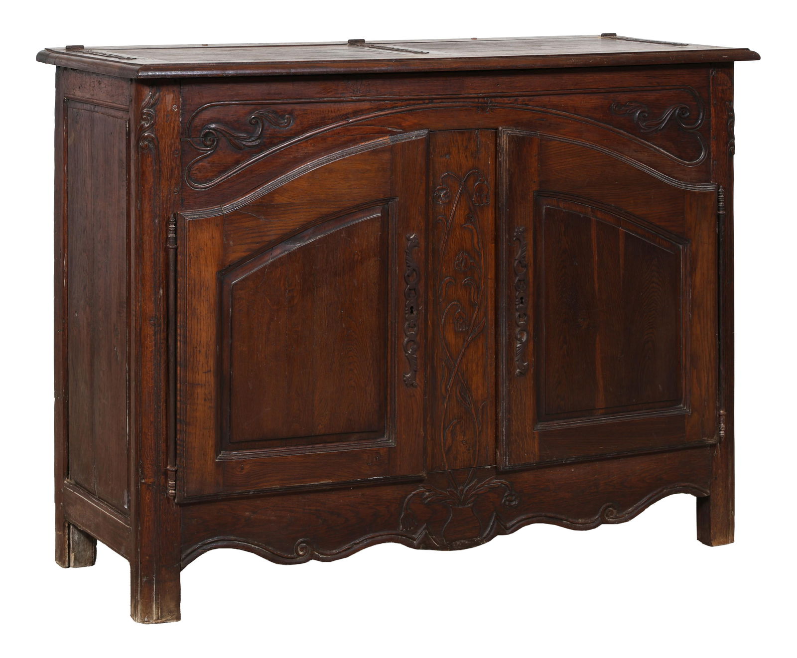 French Louis XV Style Walnut Mule Chest, 19th c. H.- 46 in., W.- 62 in., D.- 24 in. (1 of 2)