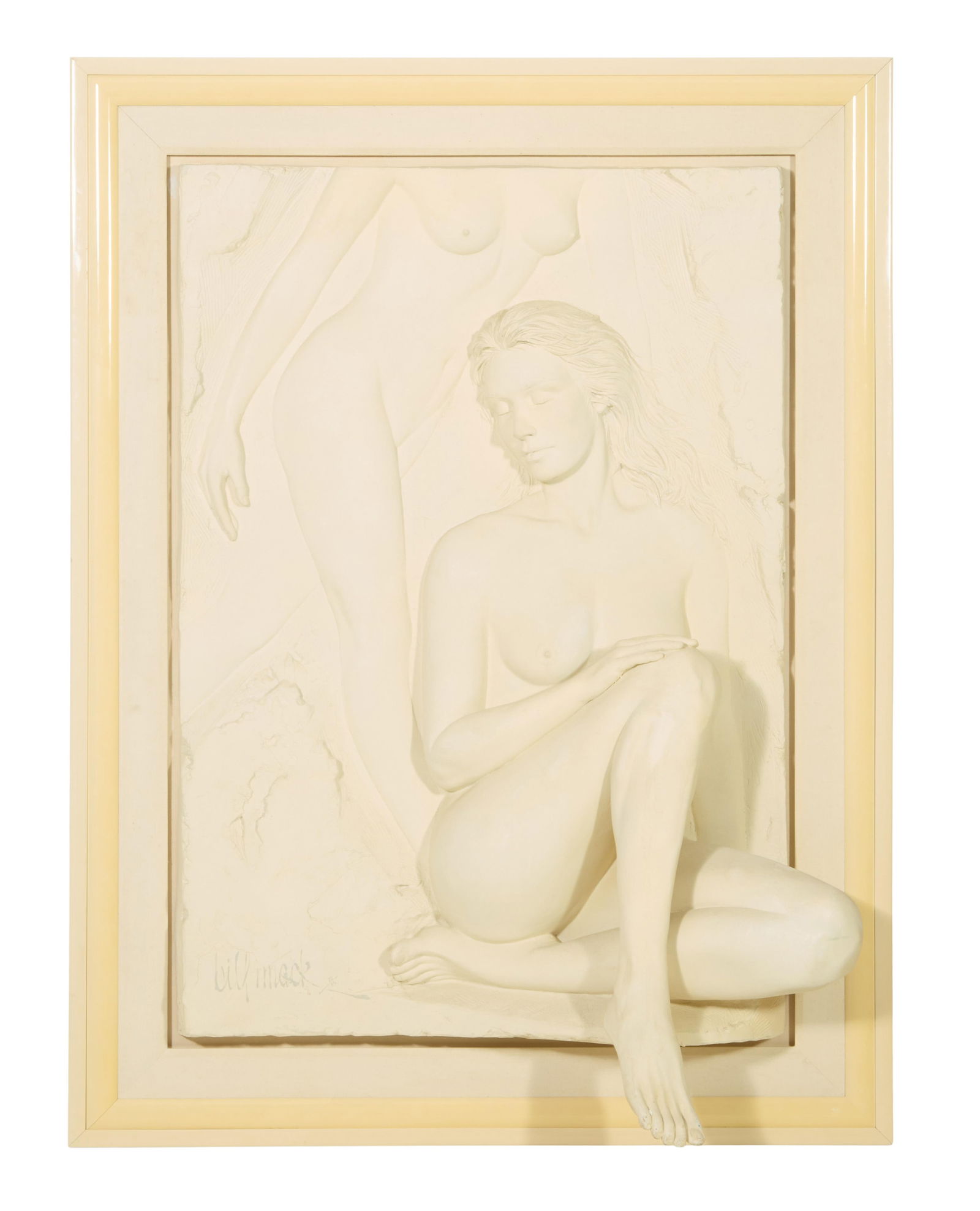 Bill Mack (American/Minnesota, b. 1949), "Girl Seated with a Rose," Overall- H.- 64 in., W.- 26 1/2 (1 of 4)