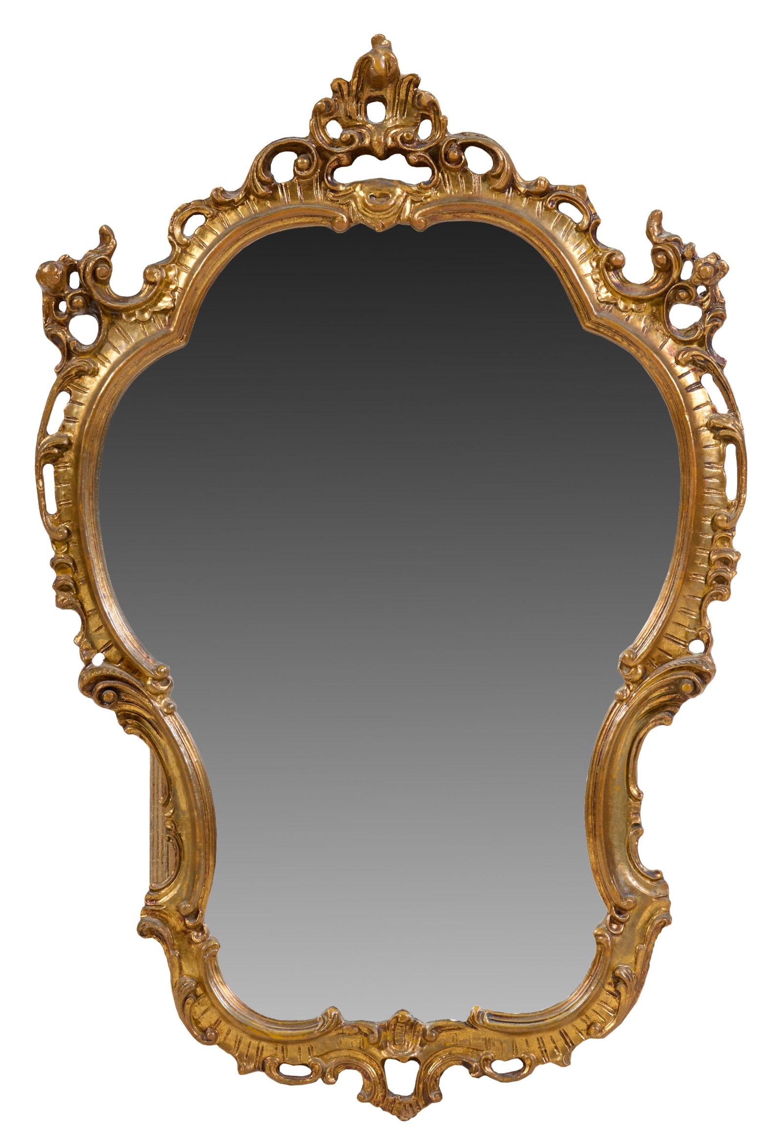 French Louis XVI Style Overmantel Mirror, 20th c., H.- 39 in., W.- 27 in. (1 of 1)
