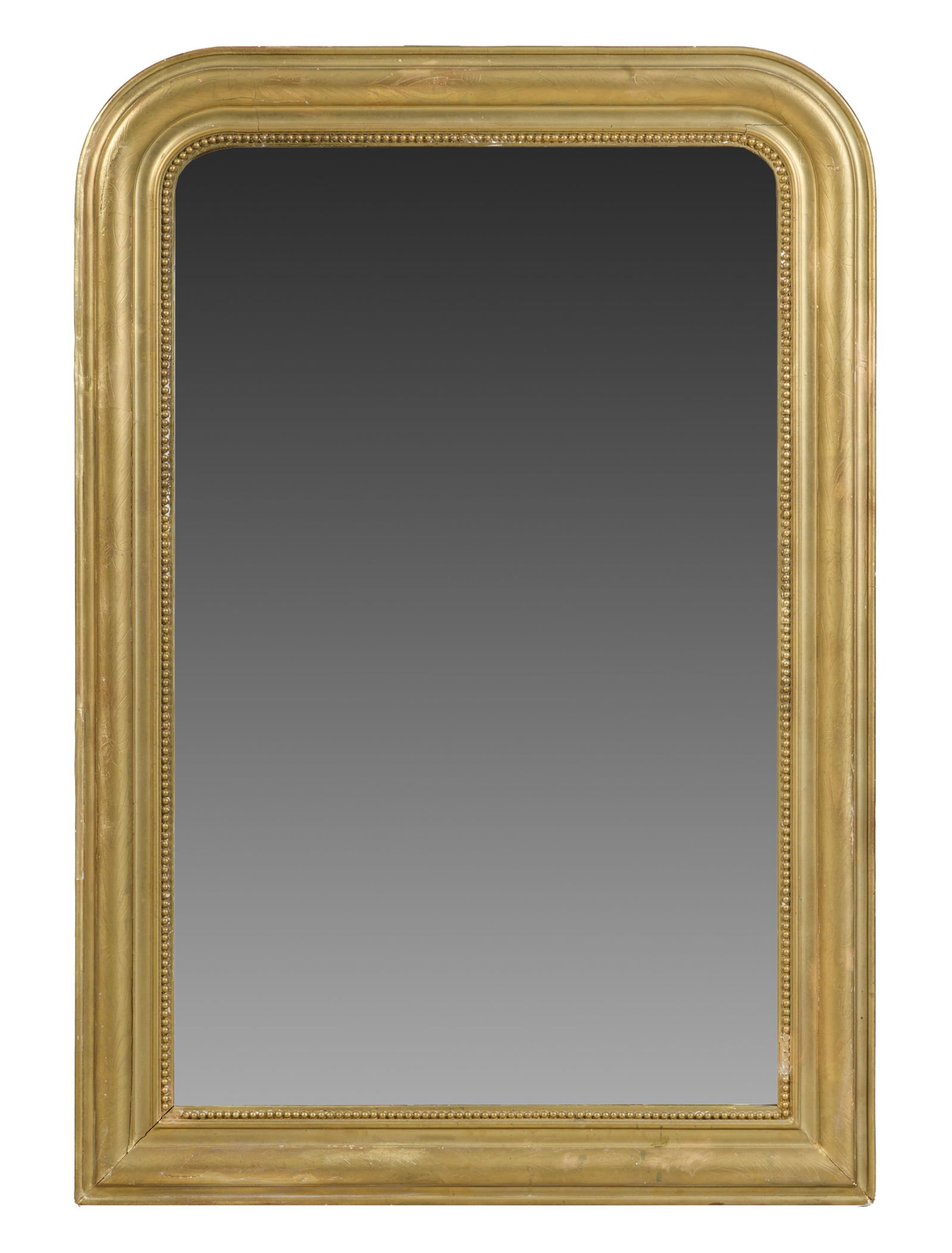 French Louis Philippe Overmantel Mirror, mid 19th c., H.- 42 1/2 in., W.- 29 in. (1 of 1)