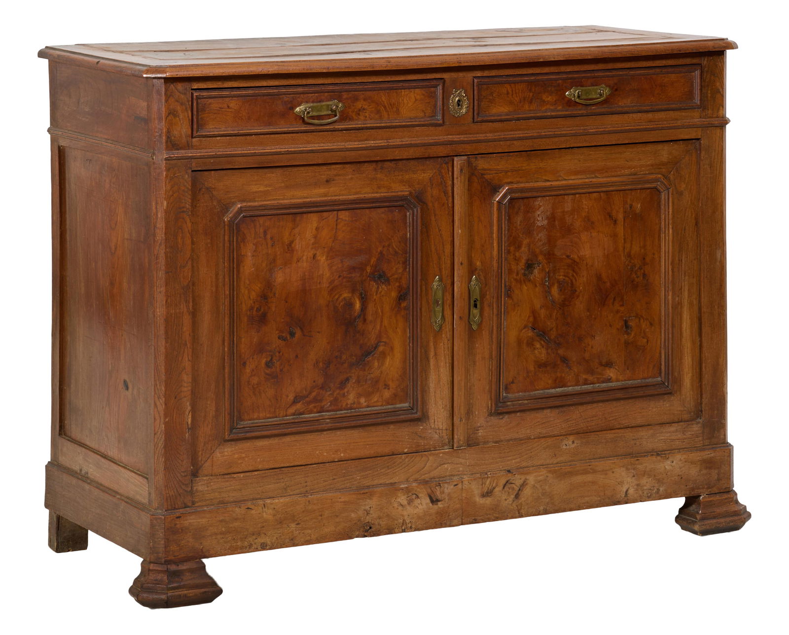 French Louis Philippe Figured Walnut Sideboard, mid 19th c., H.- 39 1/2 in., W.- 51 in., D.- 23 in. (1 of 1)