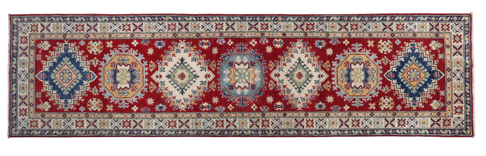 Uzbek Kazak Runner, 2' 7 × 9' 10. (1 of 2)