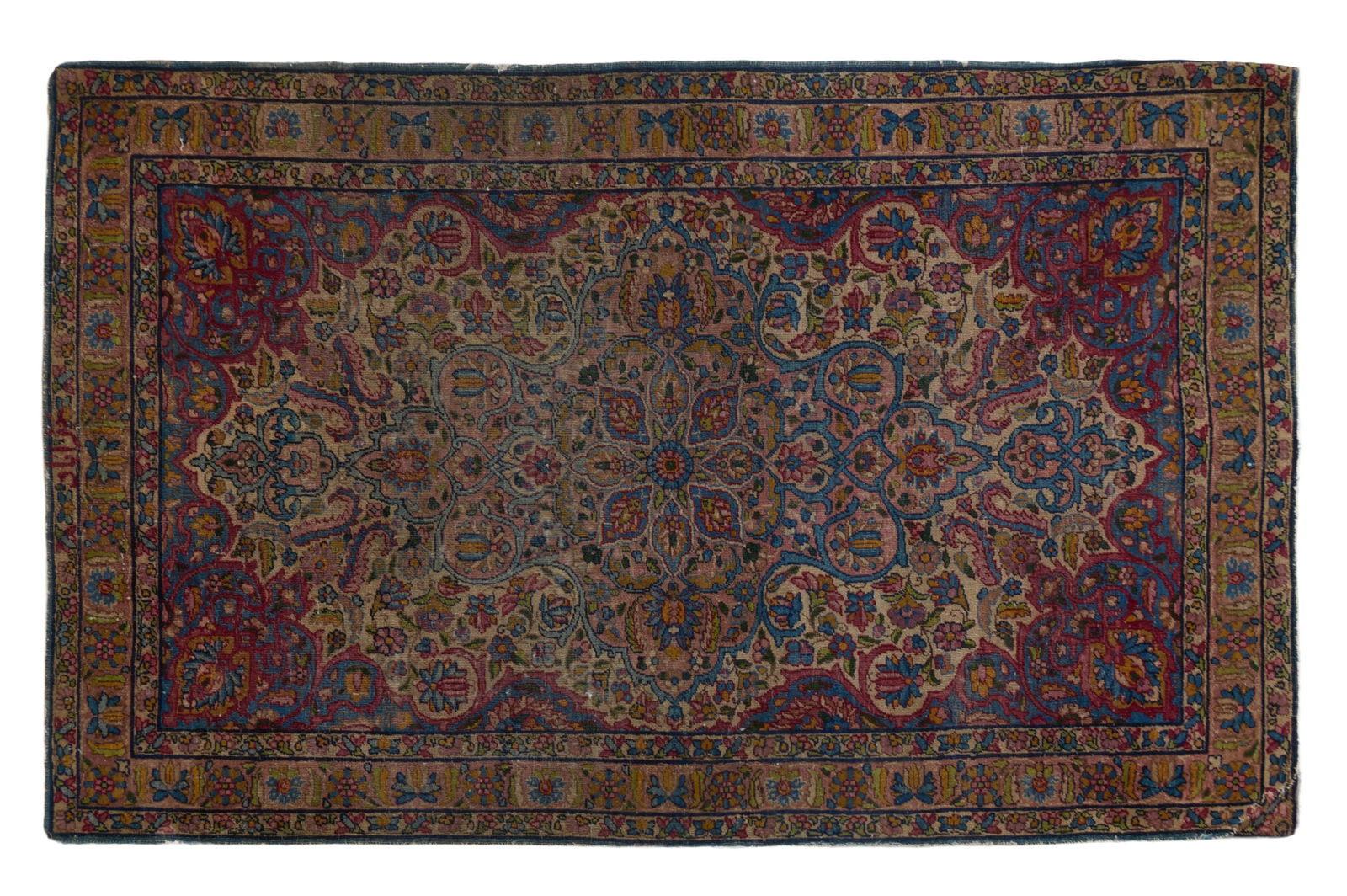Persian Kashan Carpet, 3' x 4' 10. (1 of 2)