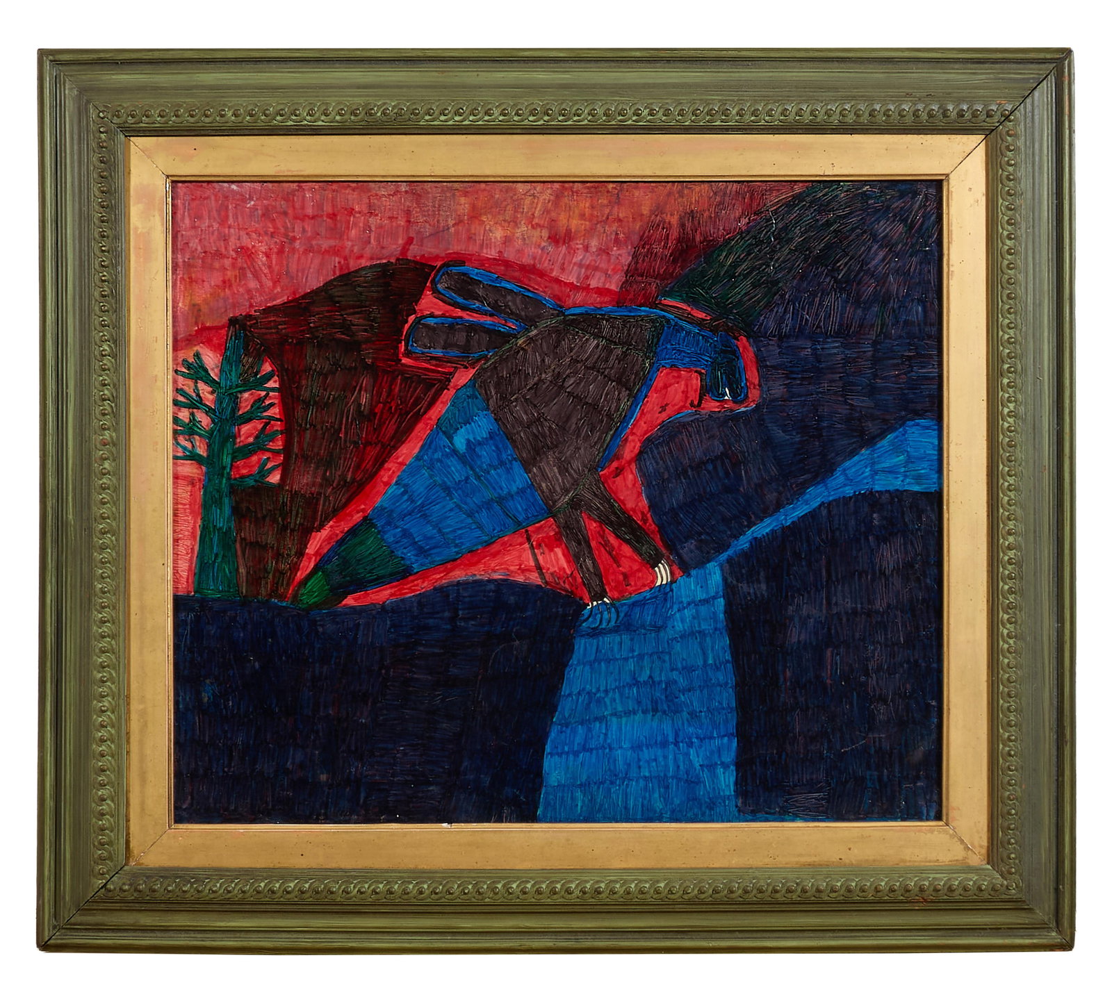 Willie White (American/Mississippi/Louisiana, 1908-2000), "Untitled: Blue Bird," H.- 21 1/2 in., W.- (1 of 3)