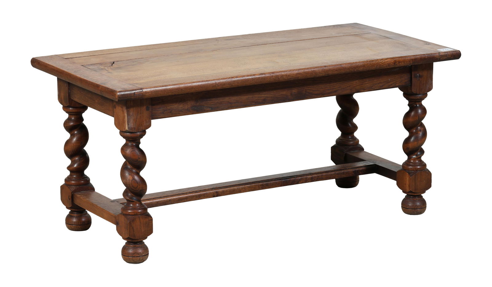 French Louis XIII Style Walnut Low Table, mid 20th c., H.- 17 3/4 in., W.- 39 in., D.- 19 1/2 in. (1 of 1)