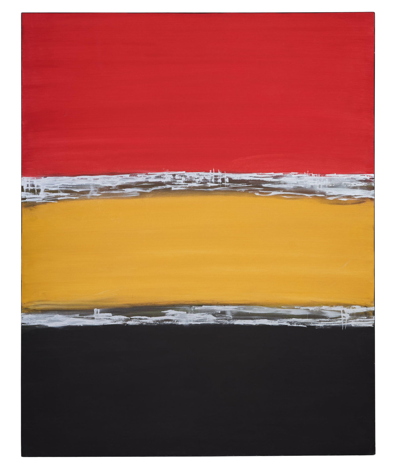 Allen Melton (American/Mississippi, b. 1964), "Untitled: Red, Yellow and Black Abstract," H.- 48 (1 of 3)
