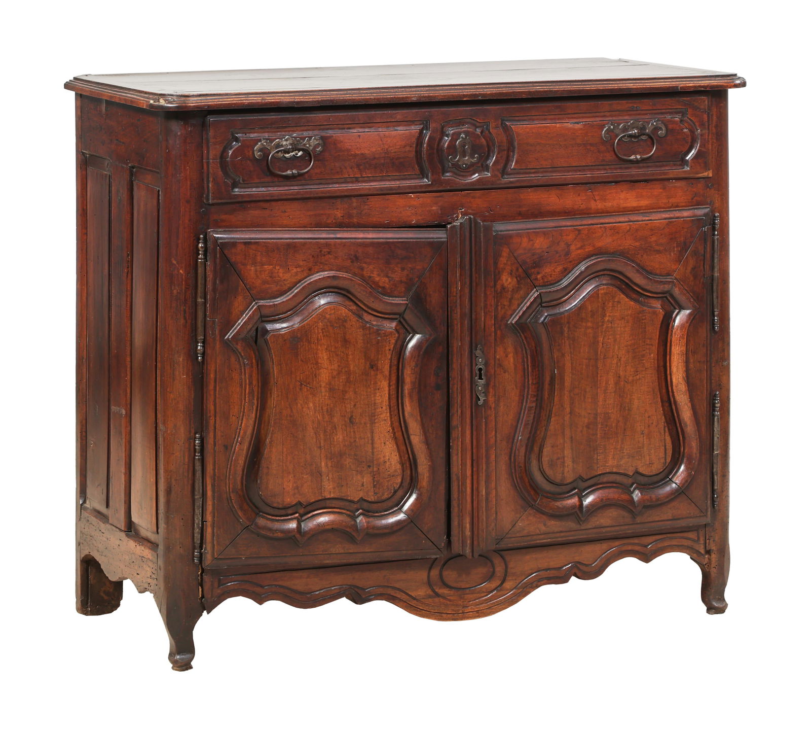 French Louis XV Style Walnut Sideboard, late 19th c., H.- 40 1/2 in., W.- 46 1/4 in., D.- 22 3/4 in. (1 of 1)