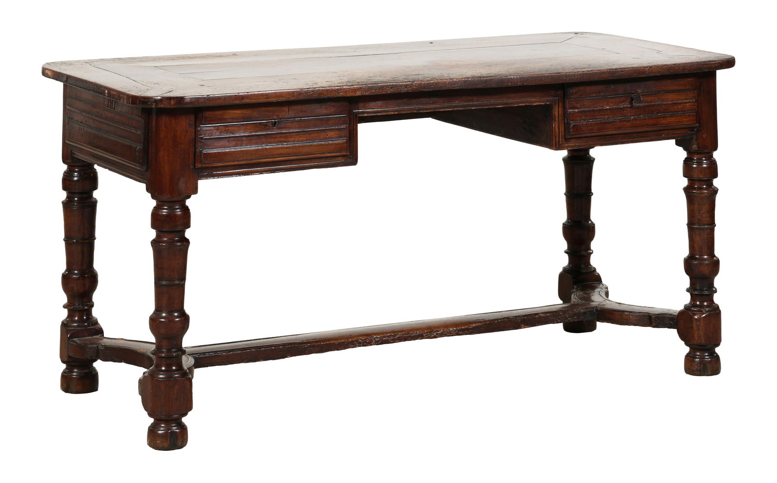 French Provincial Louis XIV Style Walnut Writing Desk, early 19th c., H.- 30 in., W.- 61 in., D.- 29 (1 of 1)