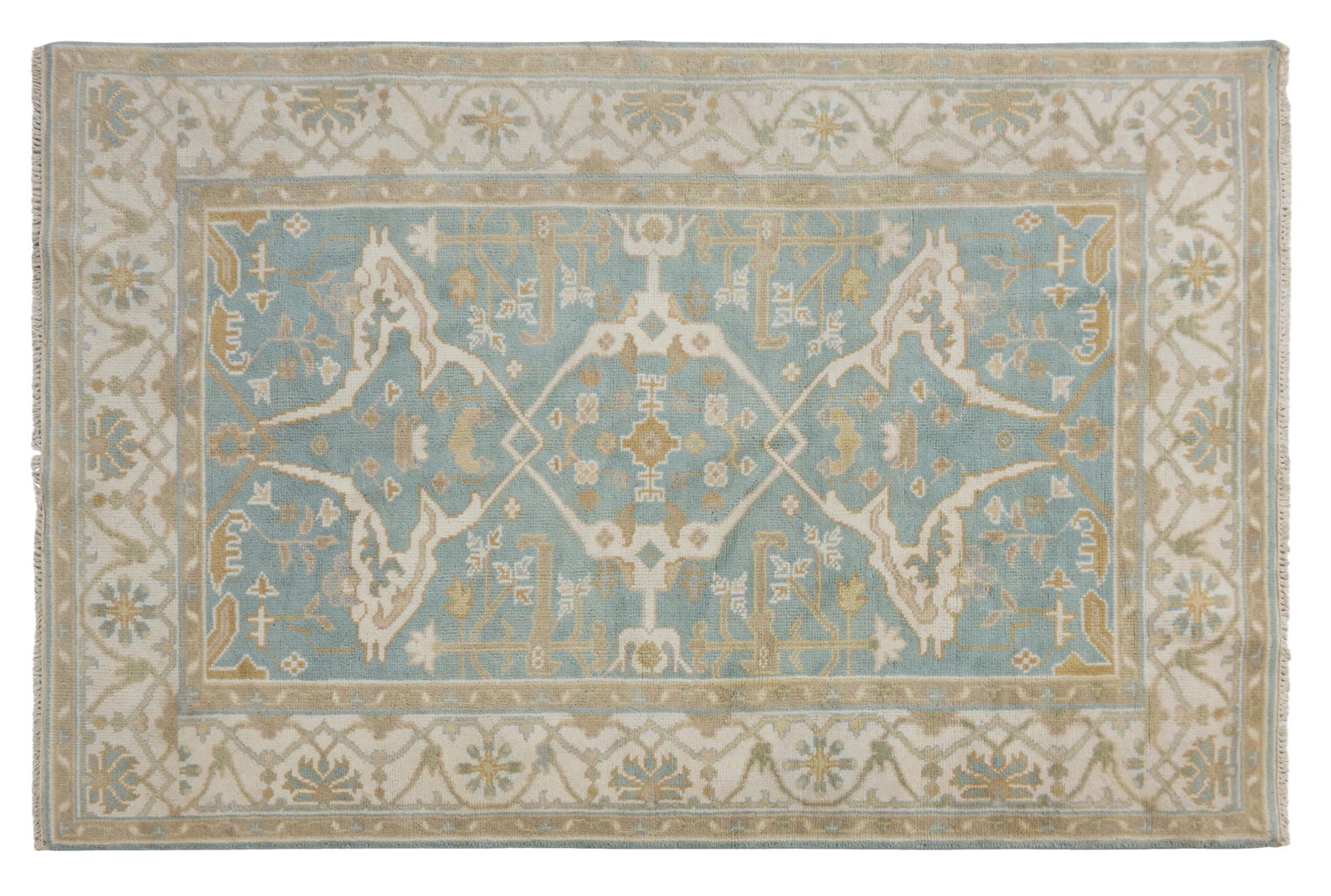 Turkish Angora Oushak, 6' x 9'. (1 of 2)