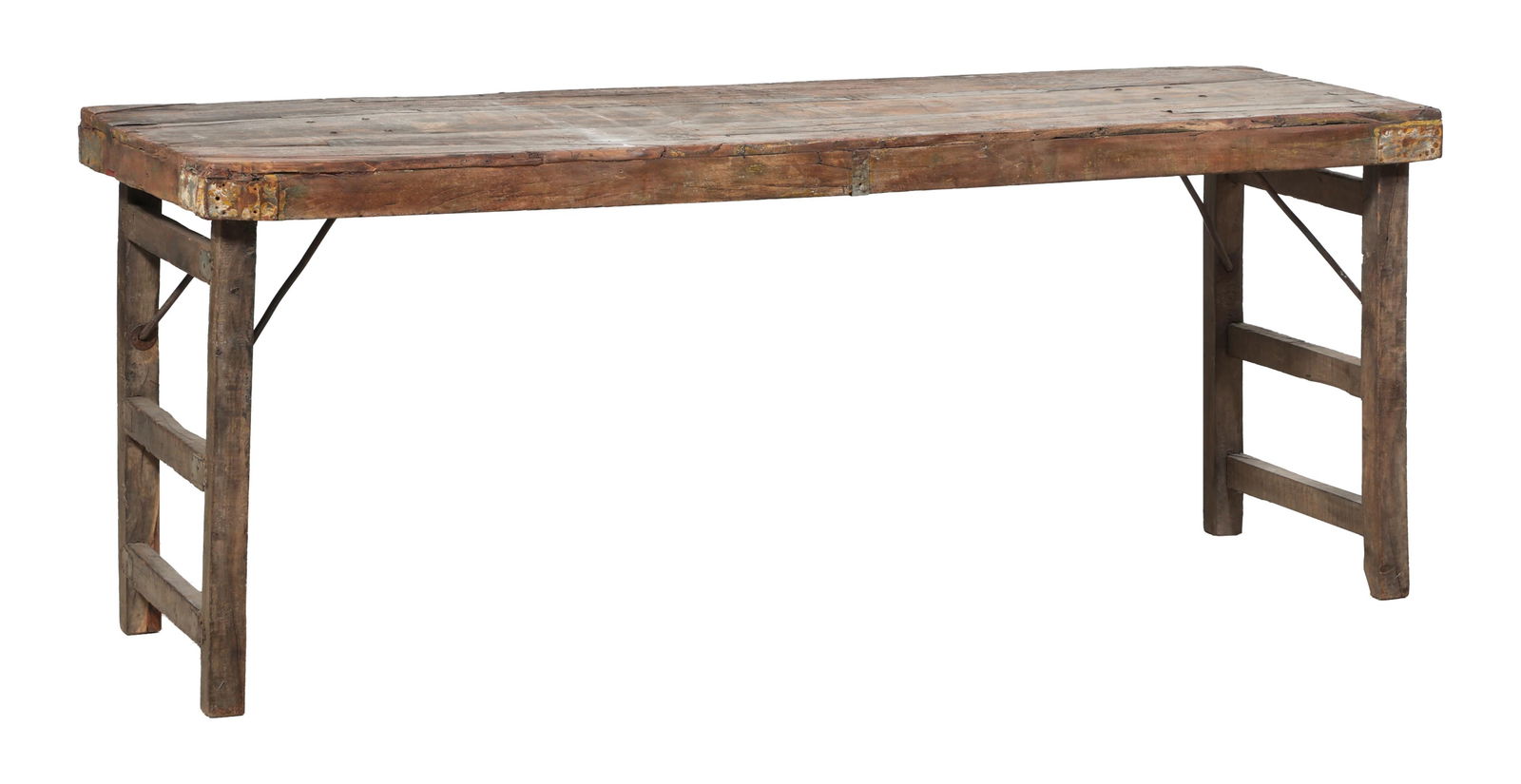 French Provincial Garden Potting Table, late 19th c., H.- 27 1/4 in., W.- 68 1/2 in., D.- 23 in. (1 of 1)