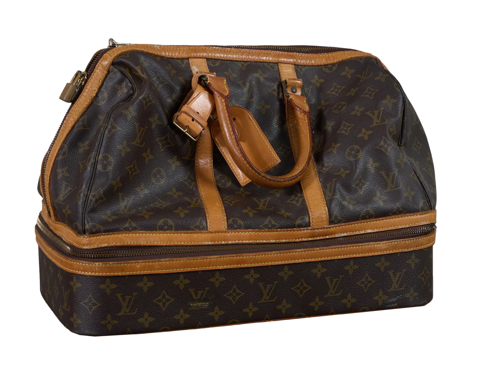 Louis Vuitton Sac Sports Boston Bag, Overall- H.- 12 1/2 in., W.- 17 1/2 in., D.- 9 1/2 in. (1 of 9)