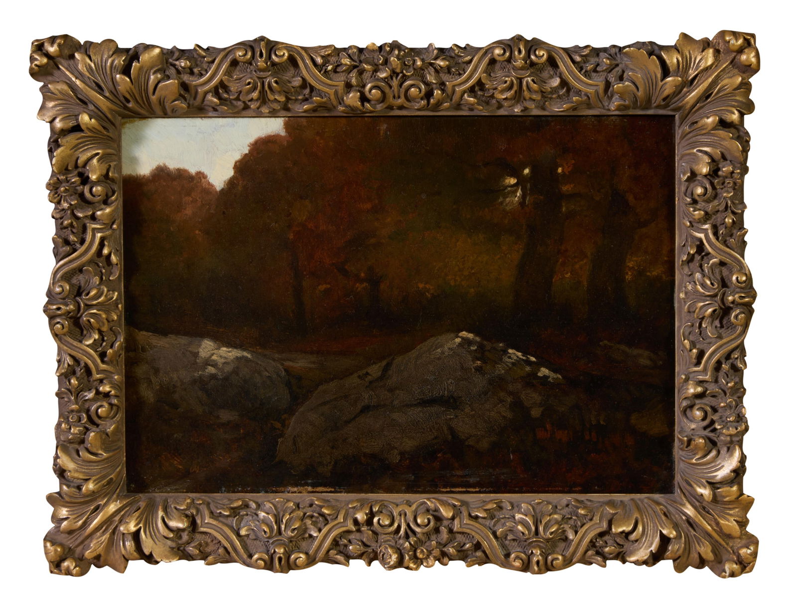 Narcisse-Virgilio Diaz de la Pena (French, 1807-1876), "Fontainebleau Forest near Barbizon," H.- 8 (1 of 4)