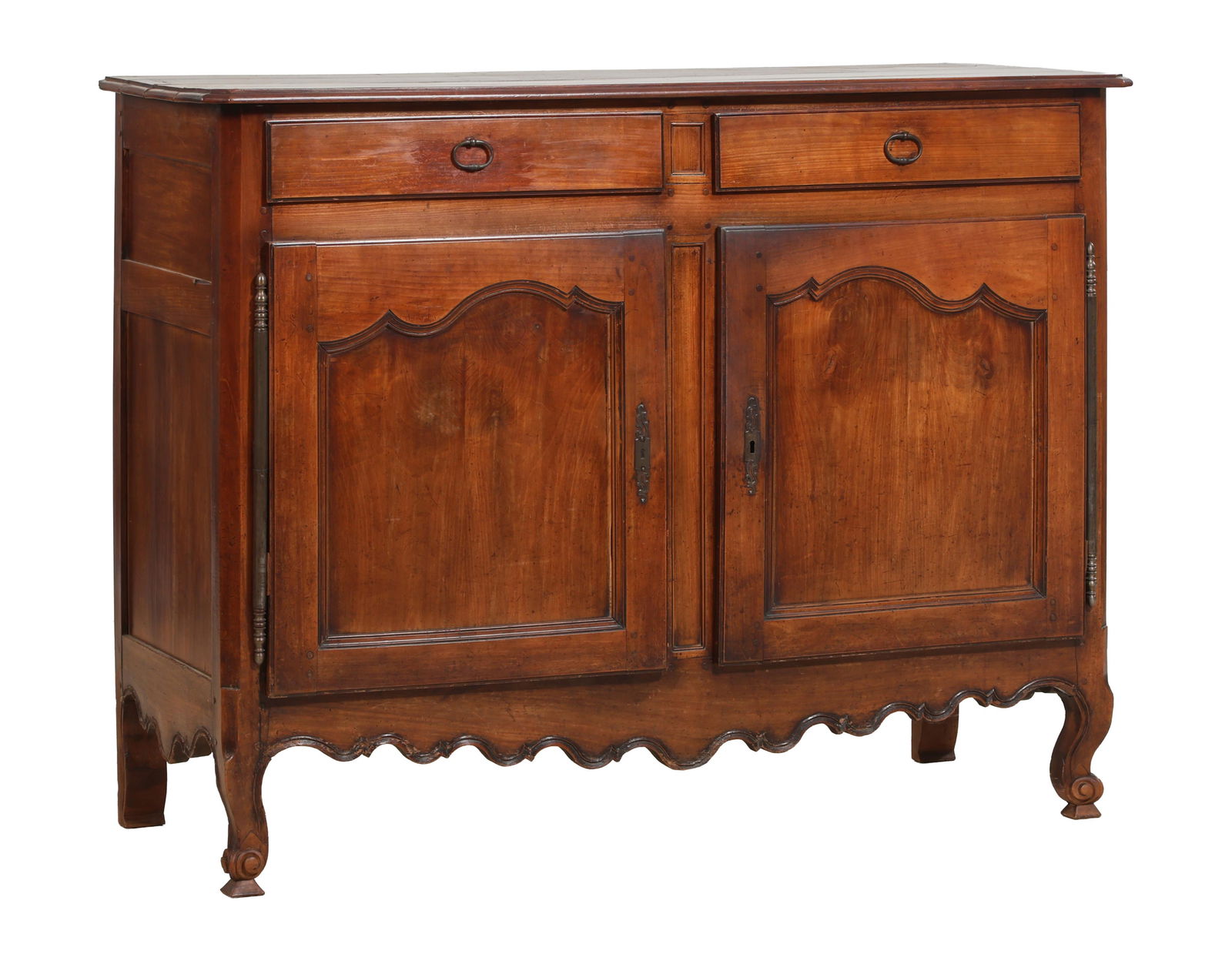French Louis XV Style Walnut Sideboard, mid 19th c., H.- 29 1/2 in., W.- 30 in., D.- 14 in. (1 of 1)
