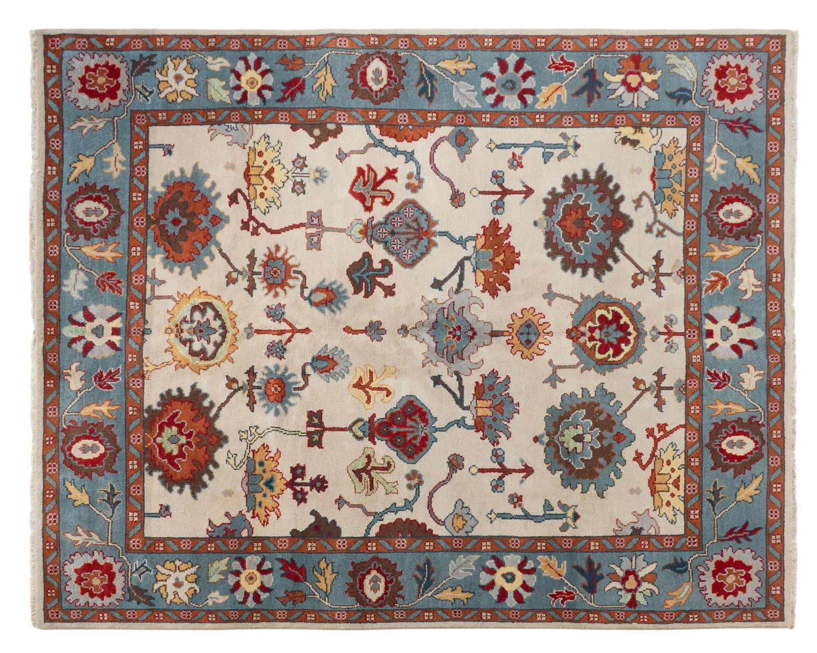 Turkish Angora Oushak Carpet, 8' x 10'. (1 of 2)