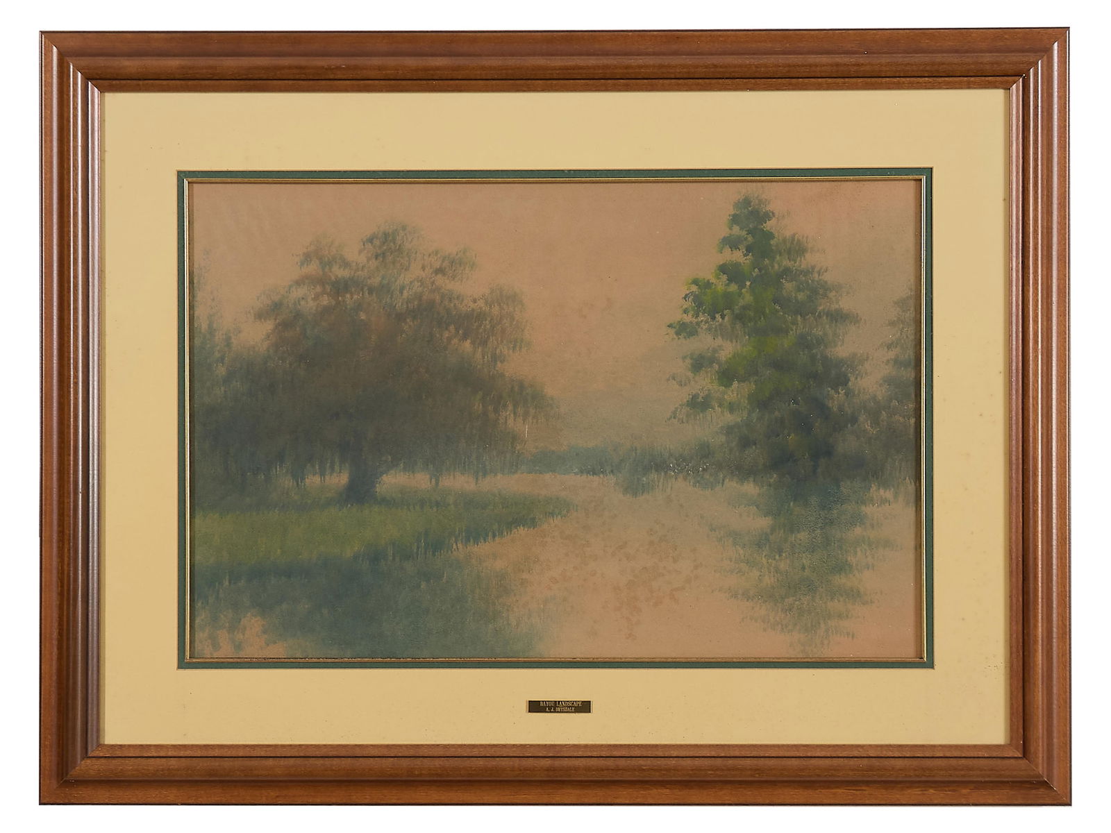 Alexander John Drysdale (American/Louisiana, 1870-1934), "Oak on the Bayou," Sight- H.- 19 in., W.- (1 of 5)