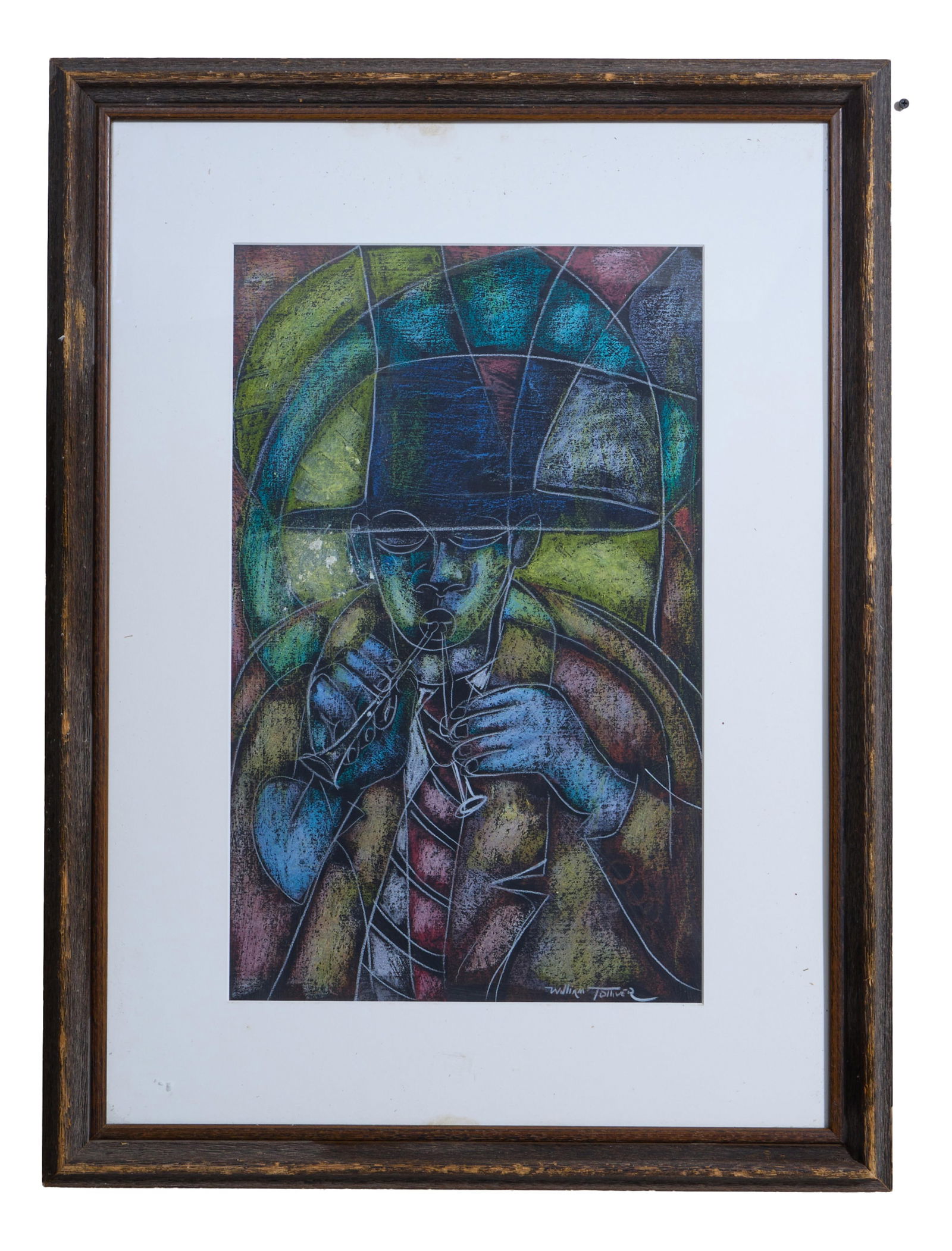 William Tolliver (American/Mississippi, 1951-2000), "Musician Playing Two Horns," Sight- H.- 22 1/2 (1 of 4)