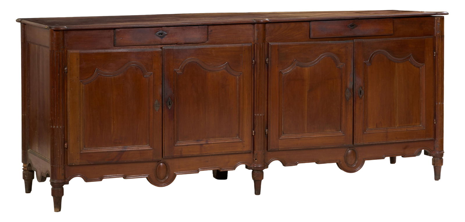 French Louis XVI Style Walnut Enfilade, early to mid 19th c., H.- 41 3/4 in., W.- 101 1/2 in., D.- (1 of 1)