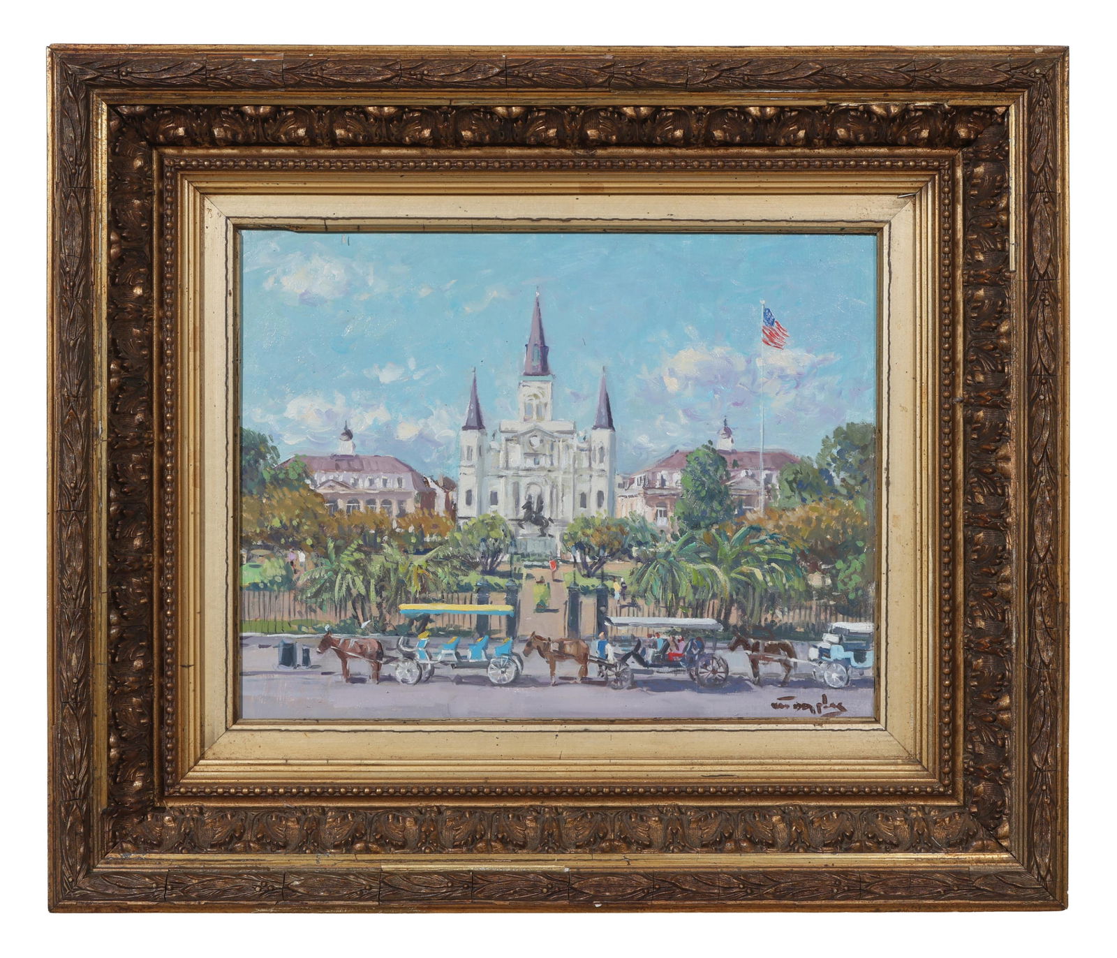 Niek van der Plas (Dutch, b. 1954), "Saint Louis Cathedral, New Orleans," H.- 10 7/8 in., W.- 13 3/4 (1 of 5)