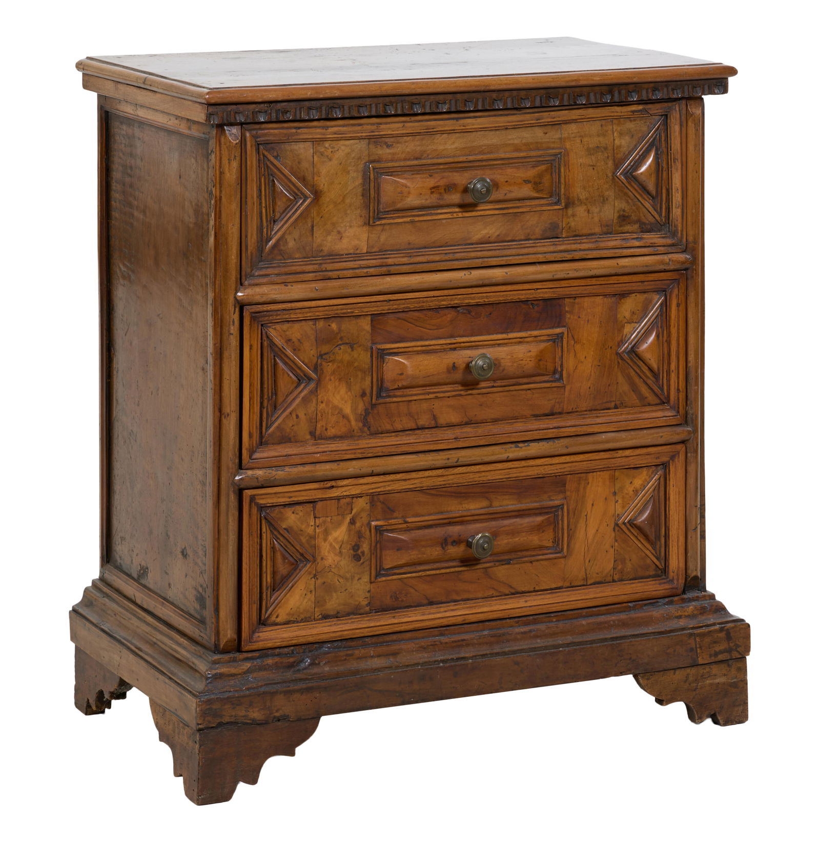Antique Italian Walnut Petite Commode, late 18th/ early 19th c., H.- 33 in., W.- 29 in., D.- 16 in. (1 of 1)