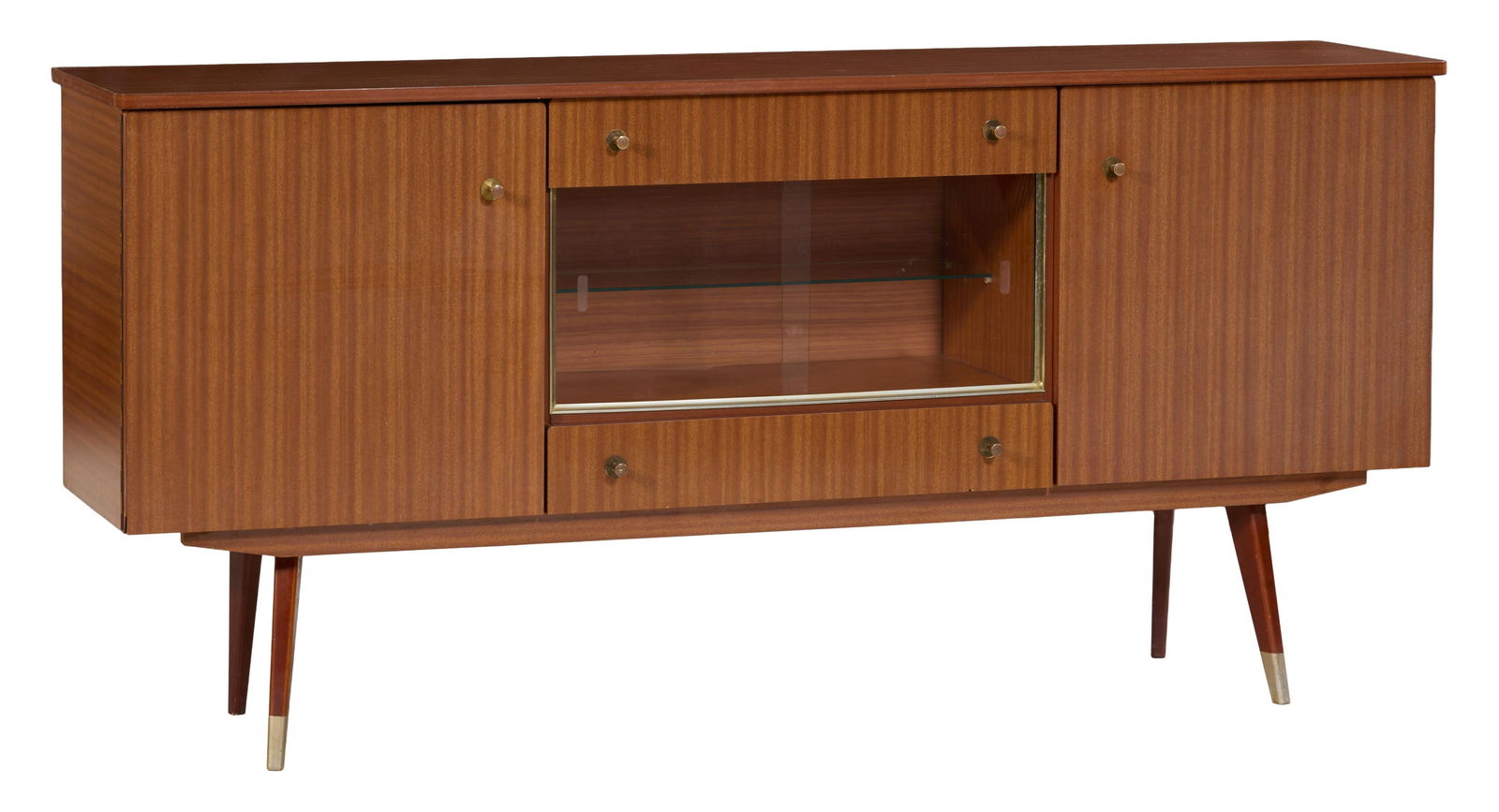 Continental Mid-Century Modern Credenza, mid 20th c., H.- 37 1/2 in., W.- 79 in., D.- 18 in. (1 of 1)