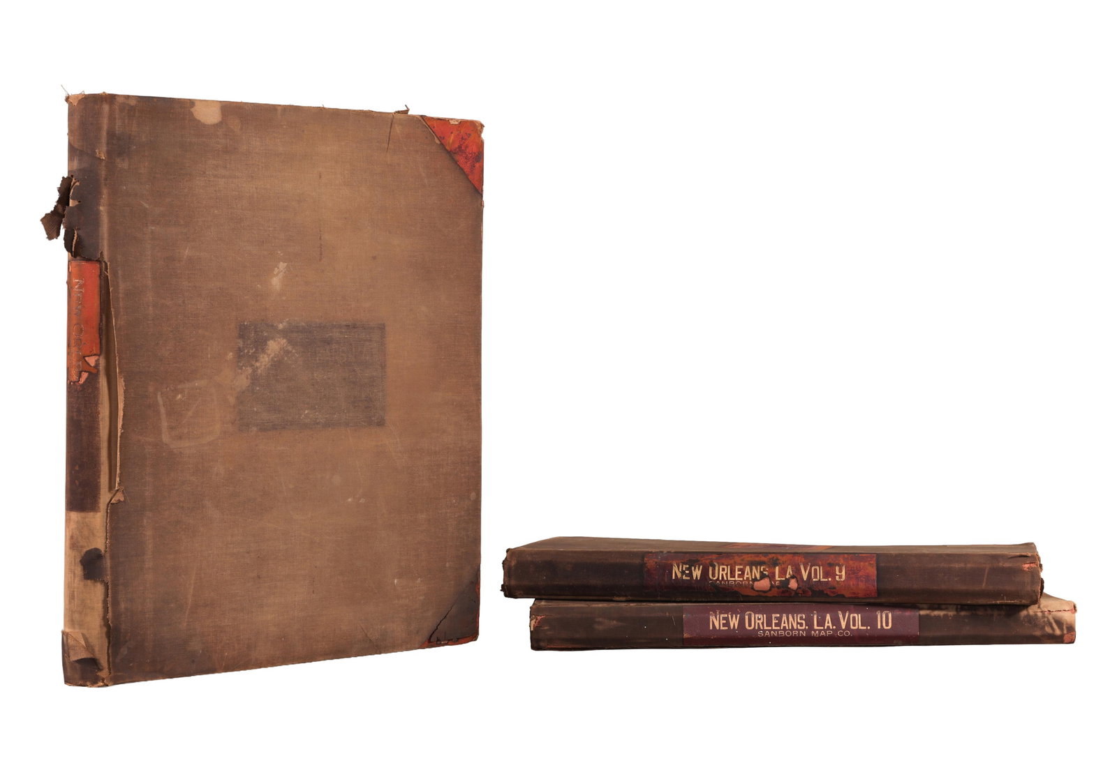 Three Sanborn Fire Insurance Maps of the New Orleans Metropolitan, Bound Annals, 1929-1937, H.- 27: Three Sanborn Fire Insurance Maps of the New Orleans Metropolitan, Bound Annals, 1929-1937, consisting of 1929, volume 8 (Metairie and Parts of Jefferson Parish), volume 10 (New Orleans), with updates