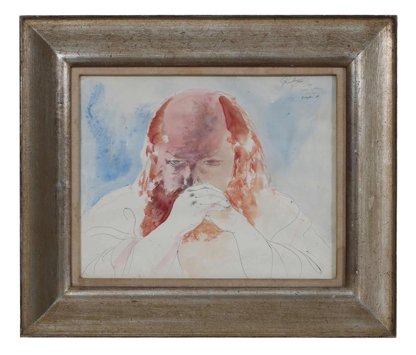 Noel Rockmore (American/Louisiana, 1928-1995), "Portrait of a Red Bearded Man," 1970, H.- 10 7/8 (1 of 4)