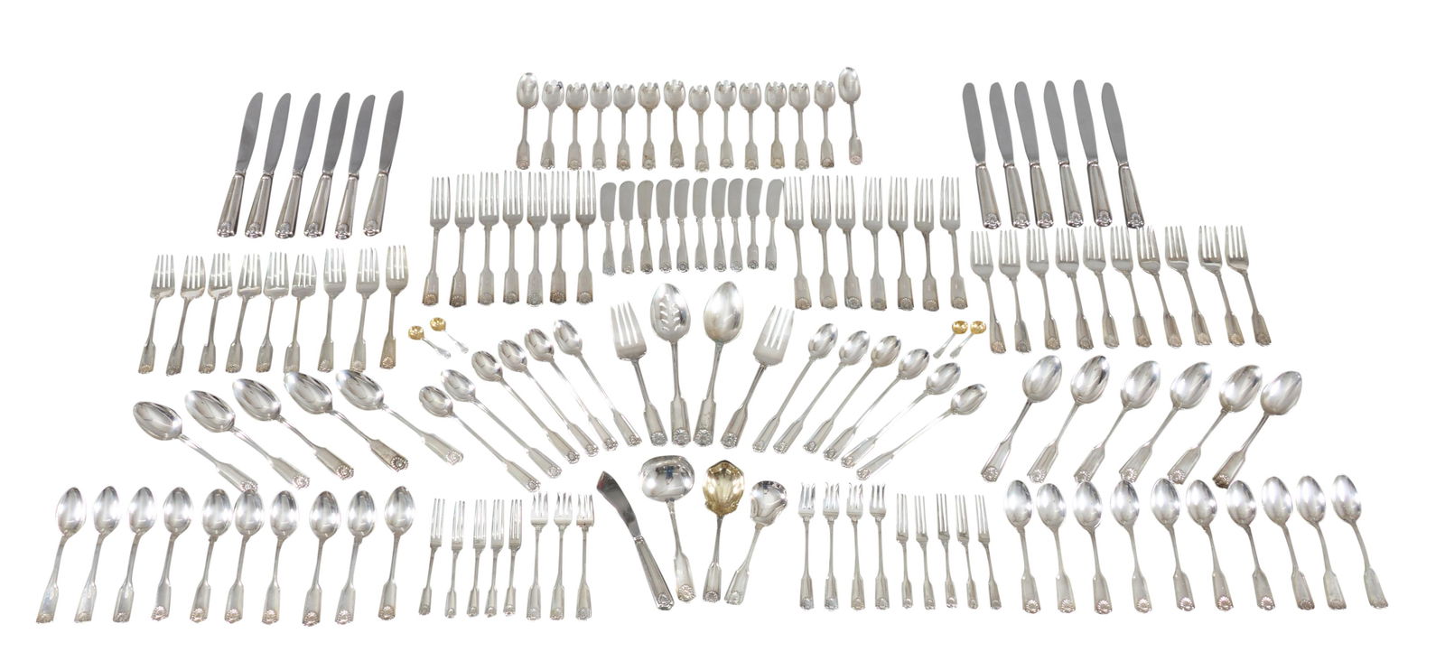 One Hundred Forty-One Piece Assembled Towle Sterling Dinner Service, App. Total Sterling Wt.- 166.36 (1 of 8)