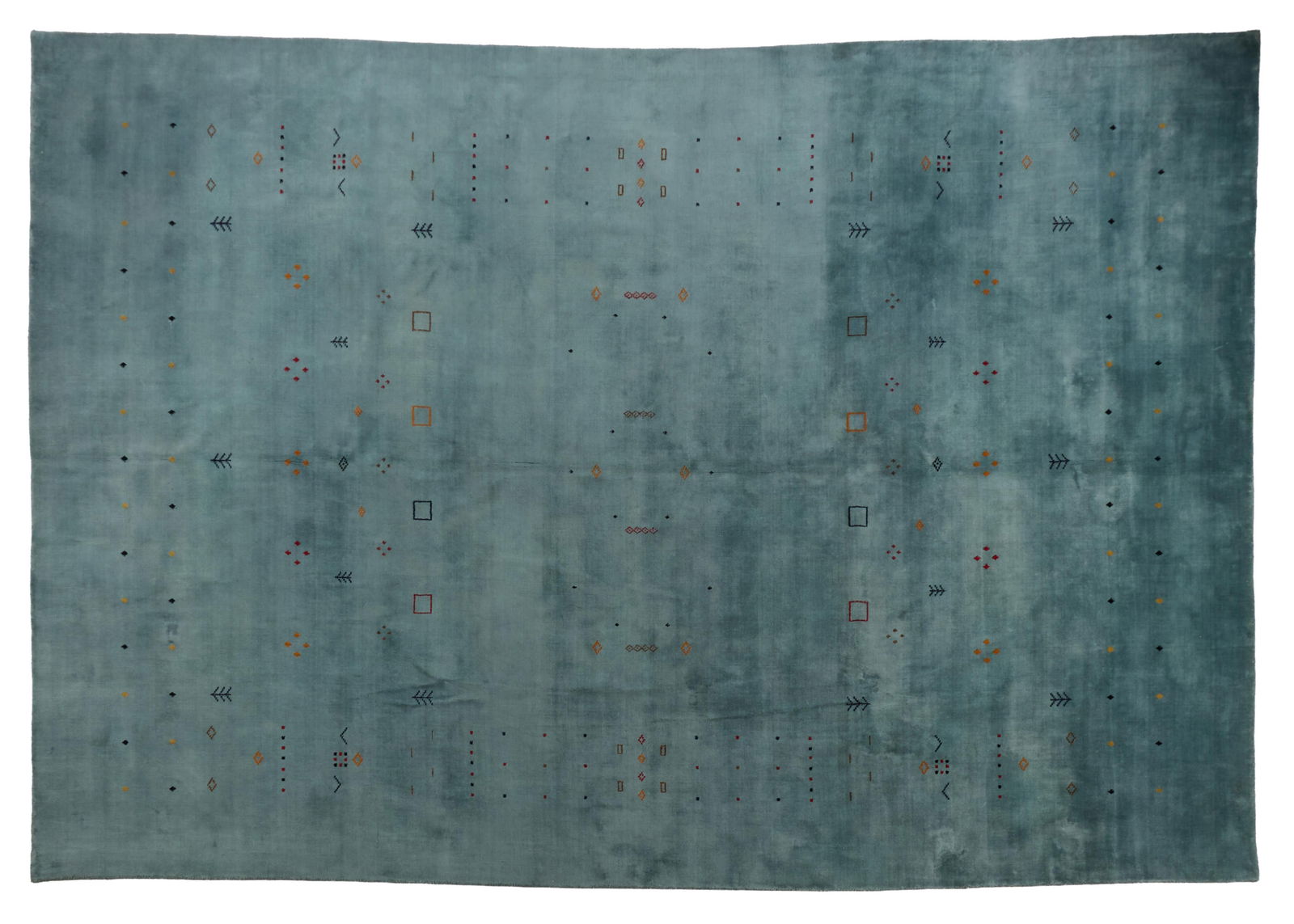 Gabbeh Tribal Carpet, 9' 7 x 13' 6. (1 of 2)