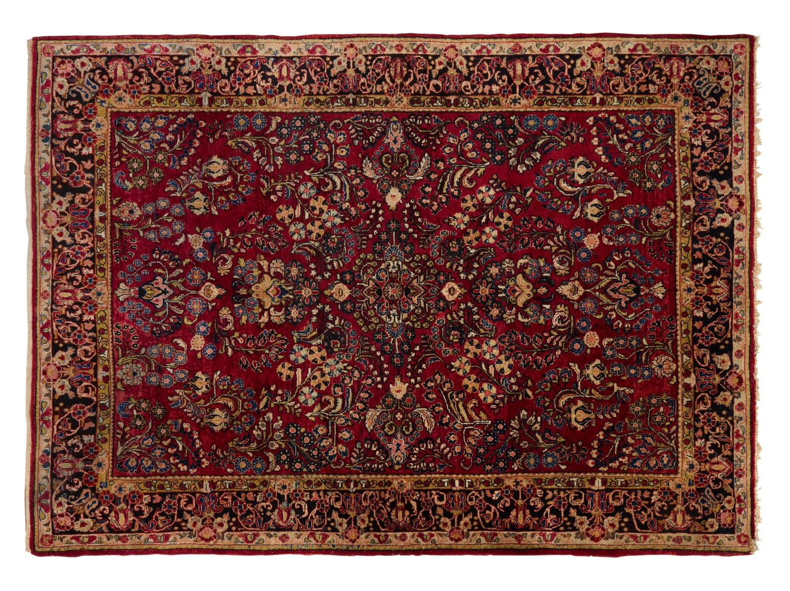 Fine Antique Persian Sarouk Carpet, c. 1930-1939, 6' 4 x 8' 8. (1 of 2)