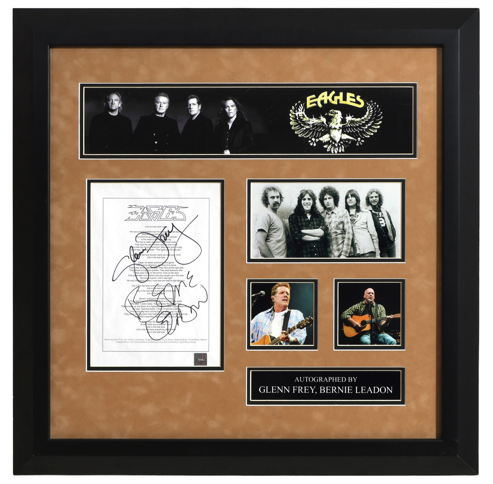 Eagles "Life in the Fast Lane" Autographed Memorabilia, Overall- H.- 28 1/4 in., W.- 28 1/4 in. (1 of 4)
