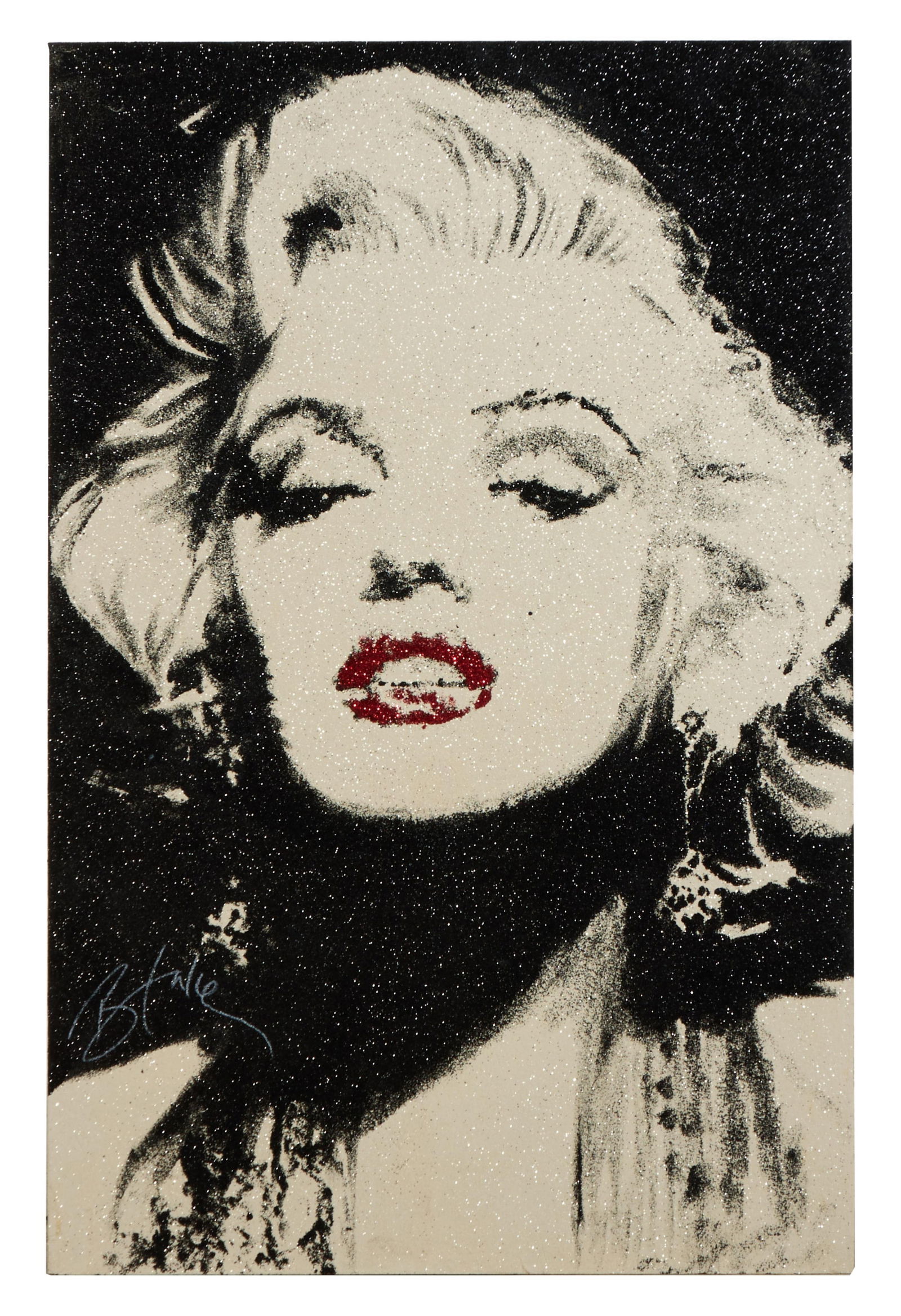 Blake Ballard (American, 21st Century), "Marilyn with Red Lips," H.- 72 in., W.- 47 in., D.- 1/2 in. (1 of 3)