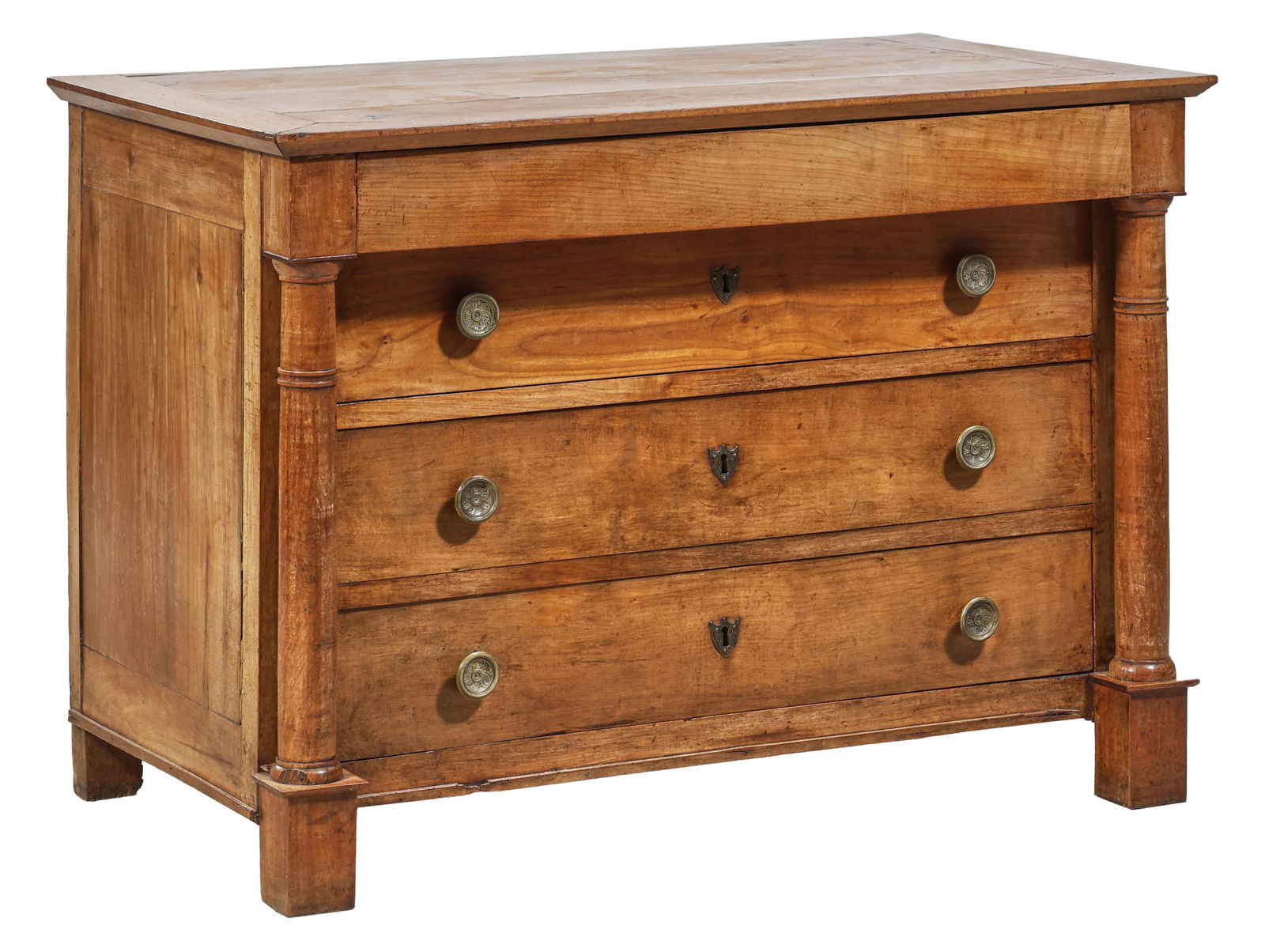 French Empire Walnut Commode, early 19th c., H.- 33 in., W.- 45 3/4 in., D.- 26 3/4 in. (1 of 1)
