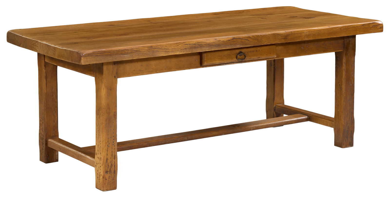 French Provincial Carved Walnut Farmhouse Table, 20th c., H.- 29 1/2 in., W.- 64 3/4 in., D.- 30 in. (1 of 1)