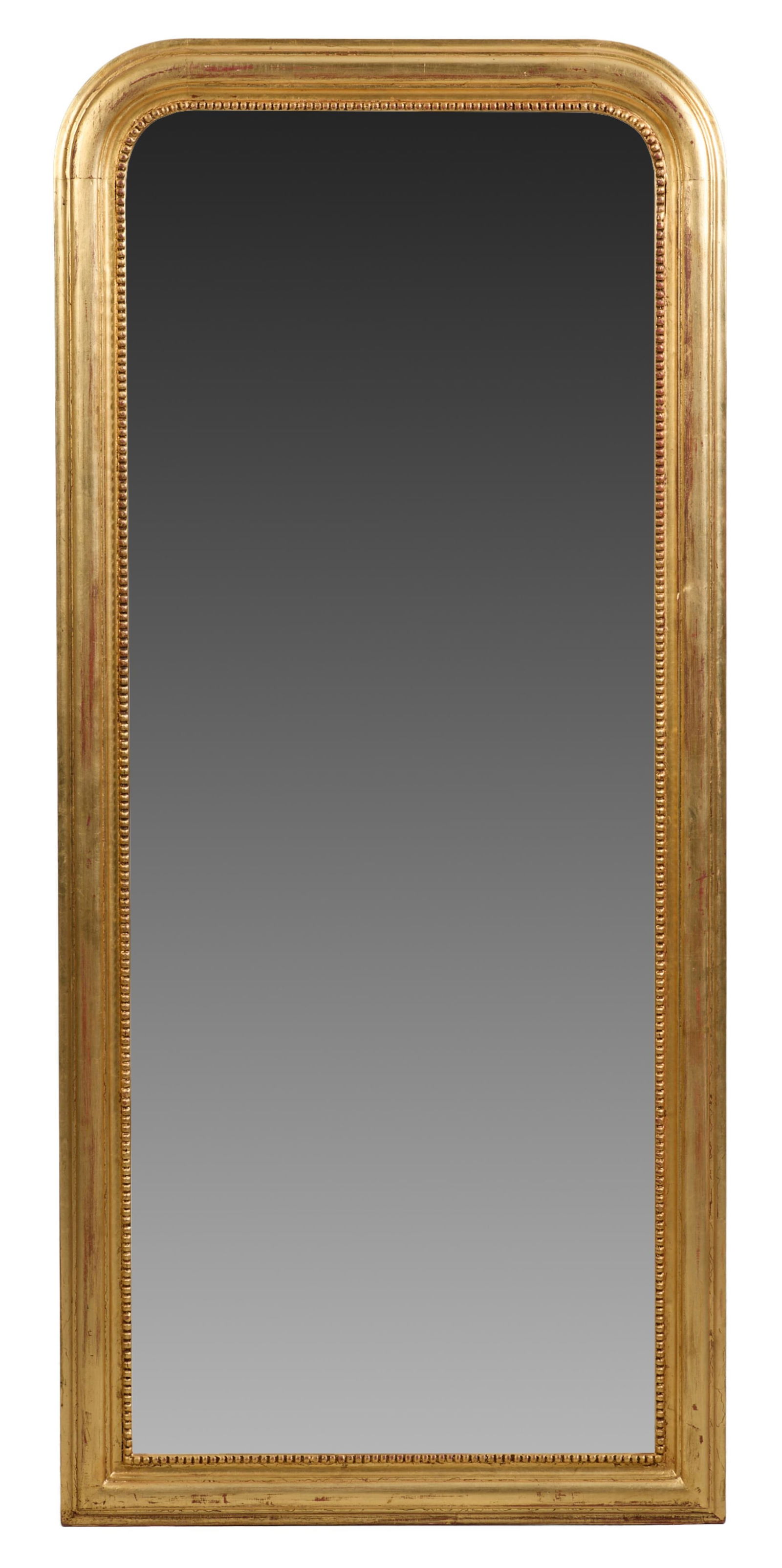 Louis Philippe Style Gilt Overmantel Mirror, 21st c., H.- 78 in., W.- 35 1/2 in. (1 of 1)