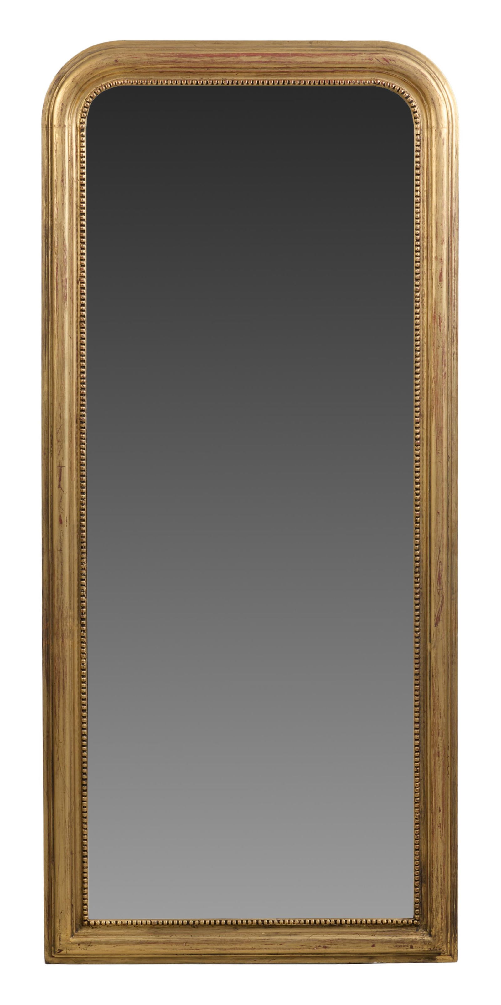 Louis Philippe Style Gilt Overmantel Mirror, 21st c., H.- 78 in., W.- 35 1/2 in. (1 of 1)