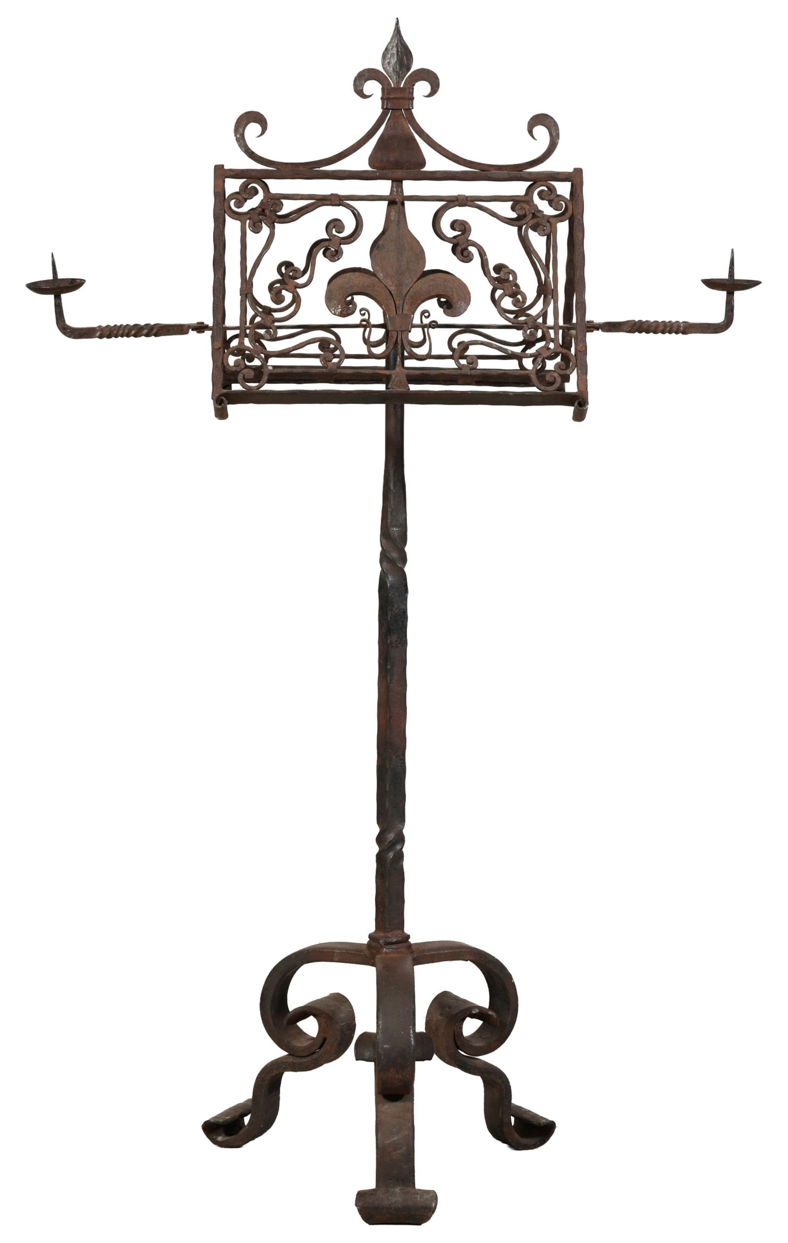 French Cast Iron Double Lectern, mid 19th c., H.- 60 in., W.- 36 in., D.- 16 in. (1 of 2)