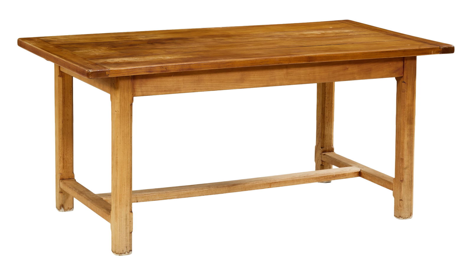 French Provincial Cherry Farm Table, late 19th c., H.- 30 in., W.- 65 in., D.- 35 1/4 in. (1 of 1)
