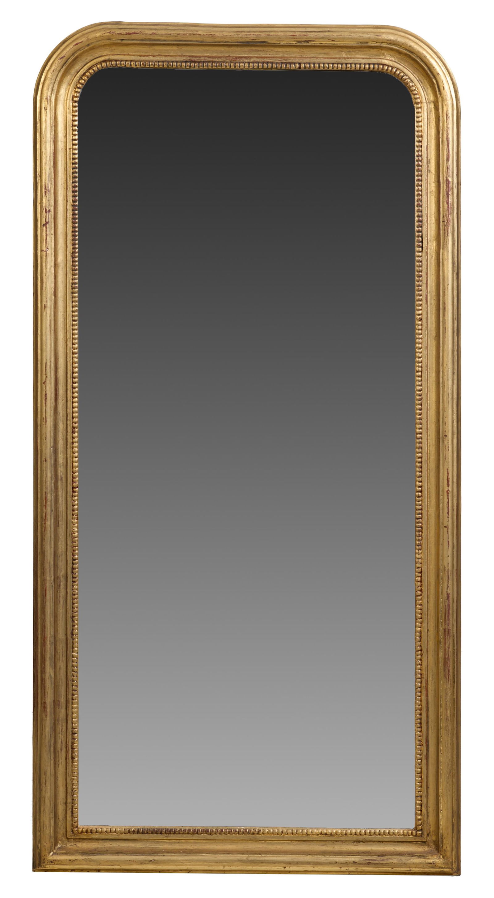 Louis Philippe Style Gilt Overmantel Mirror, 21st c., H.- 70 in., W.- 36 in. (1 of 1)