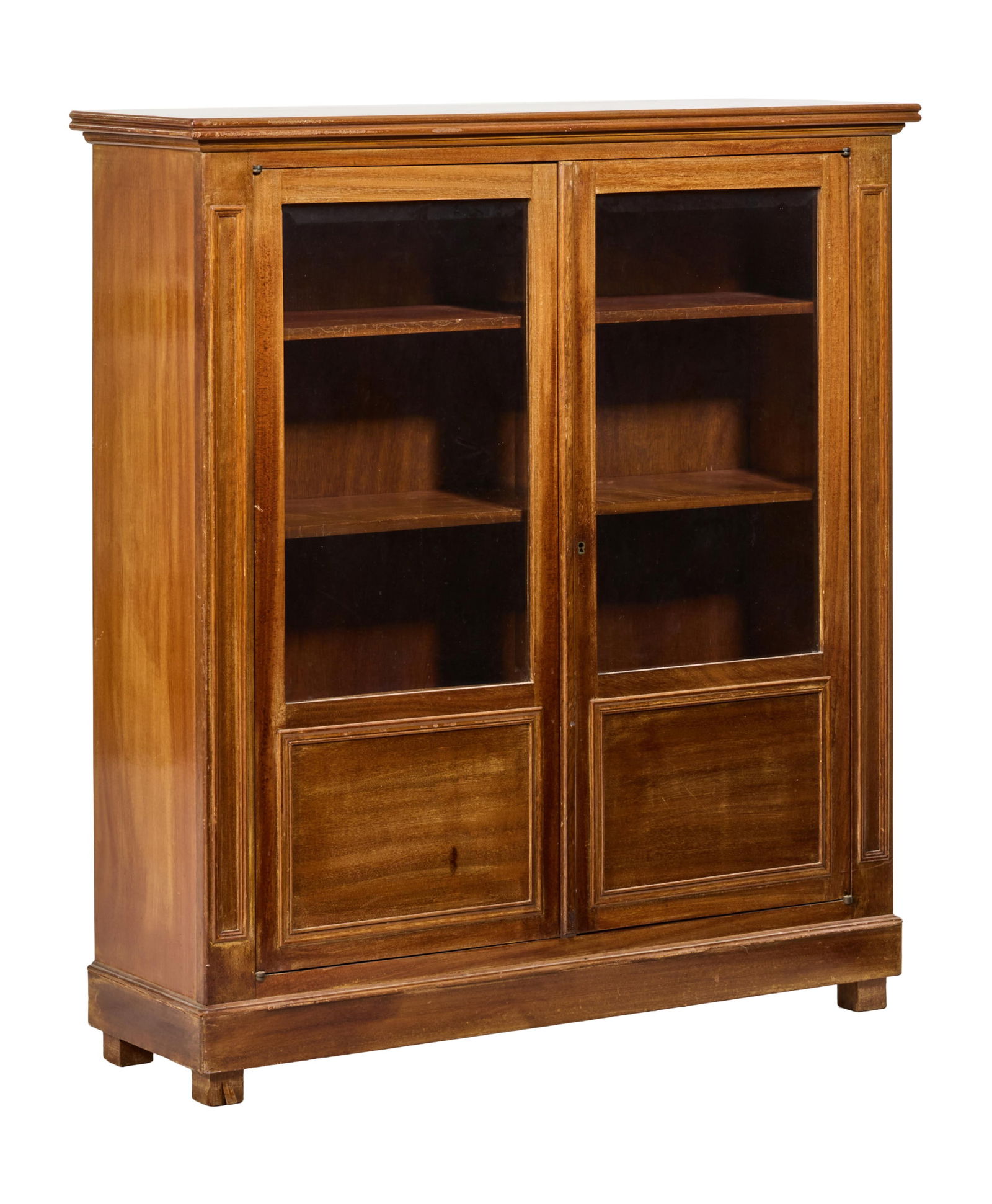 French Louis Philippe Cherry Bookcase, mid 19th c., H.- 43 5/8 in., W.- 39 5/8 in., D.- 12 in. (1 of 1)