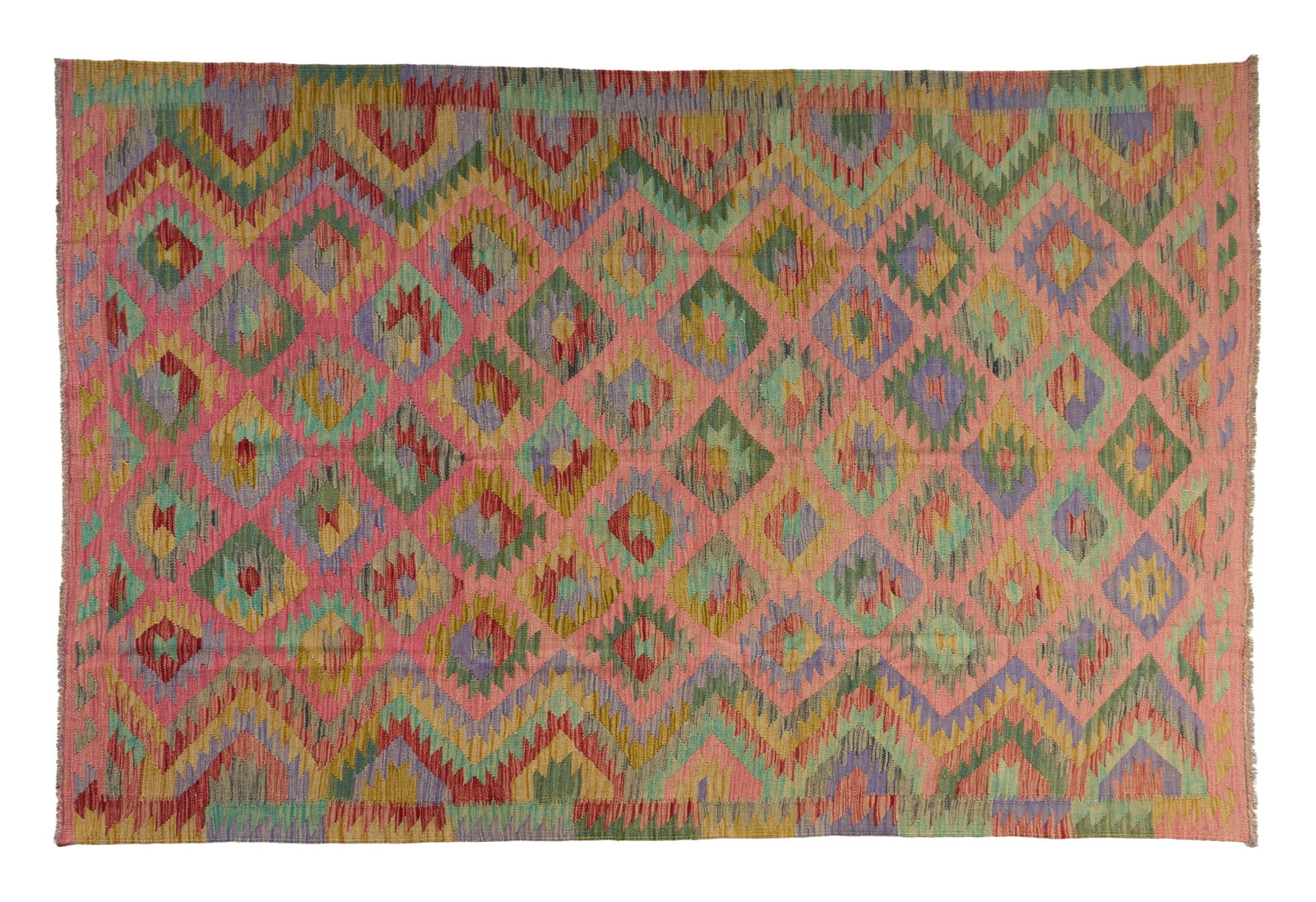 Turkish Kilim Carpet, 6' 6 x 10'. (1 of 2)