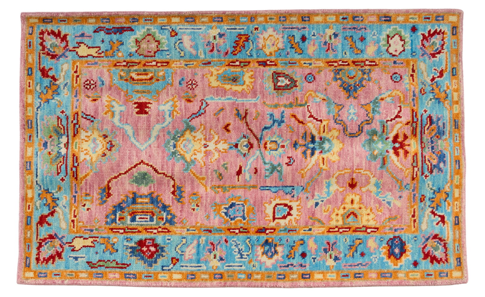 Turkish Angora Oushak Carpet, 3' 2 x 5'. (1 of 2)