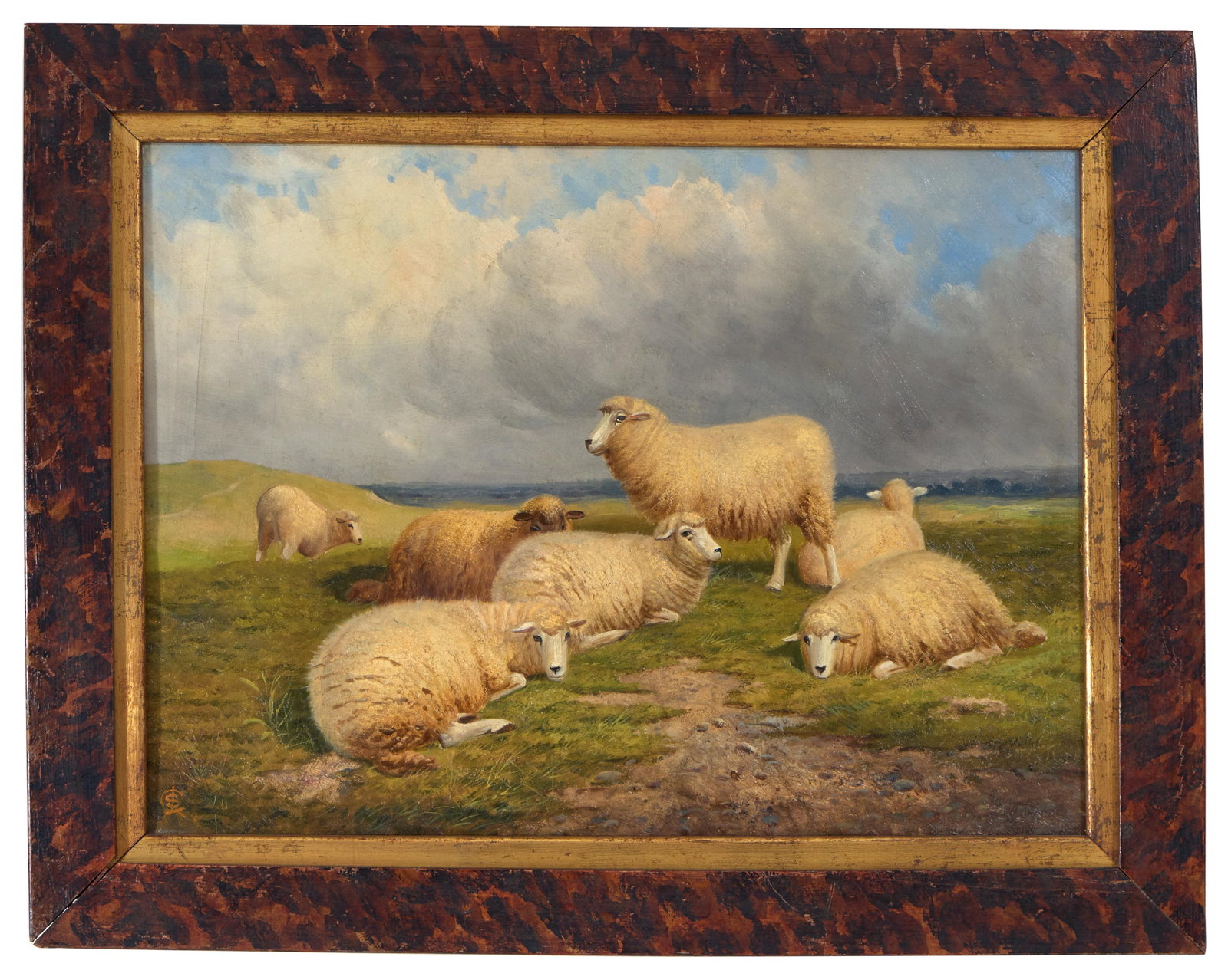 Charles Sillem Lidderdale, RA (British, 1831-1895), "Sheep Resting," H.- 11 3/4 in., W.- 16 in., (1 of 4)
