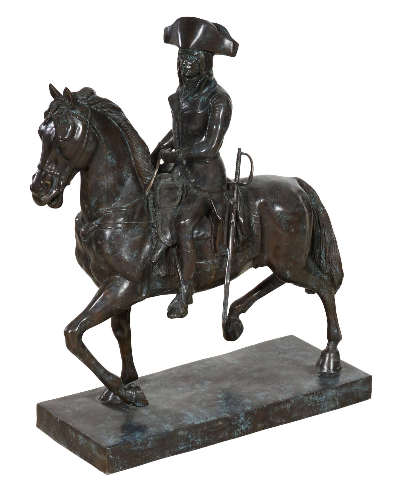 After Antoine-Louis Barye (French, 1795-1875), "Napoleon on Horseback," H.- 48 1/2 in., W.- 41 1/2 (1 of 3)