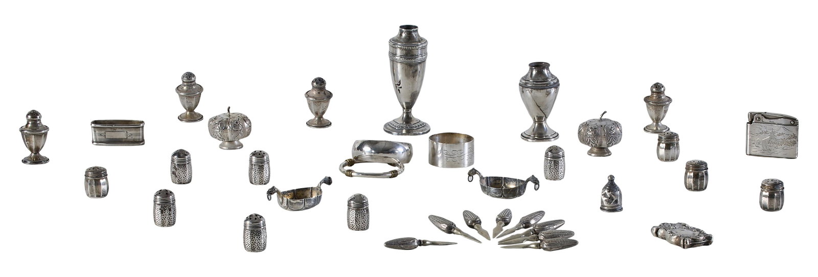 Thirty-Five Piece Group of Silver Tableware, 19th/20th c., App. Total Sterling Wt.- 10.9 Troy oz. (1 of 7)